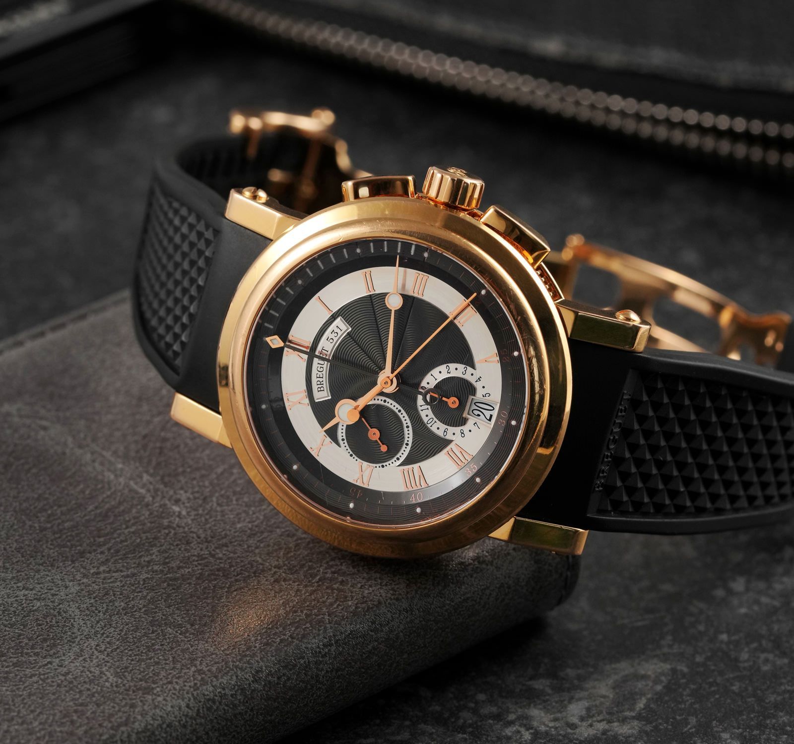 Pre-Owned Breguet Marine Men Watch in Black Colour Dial