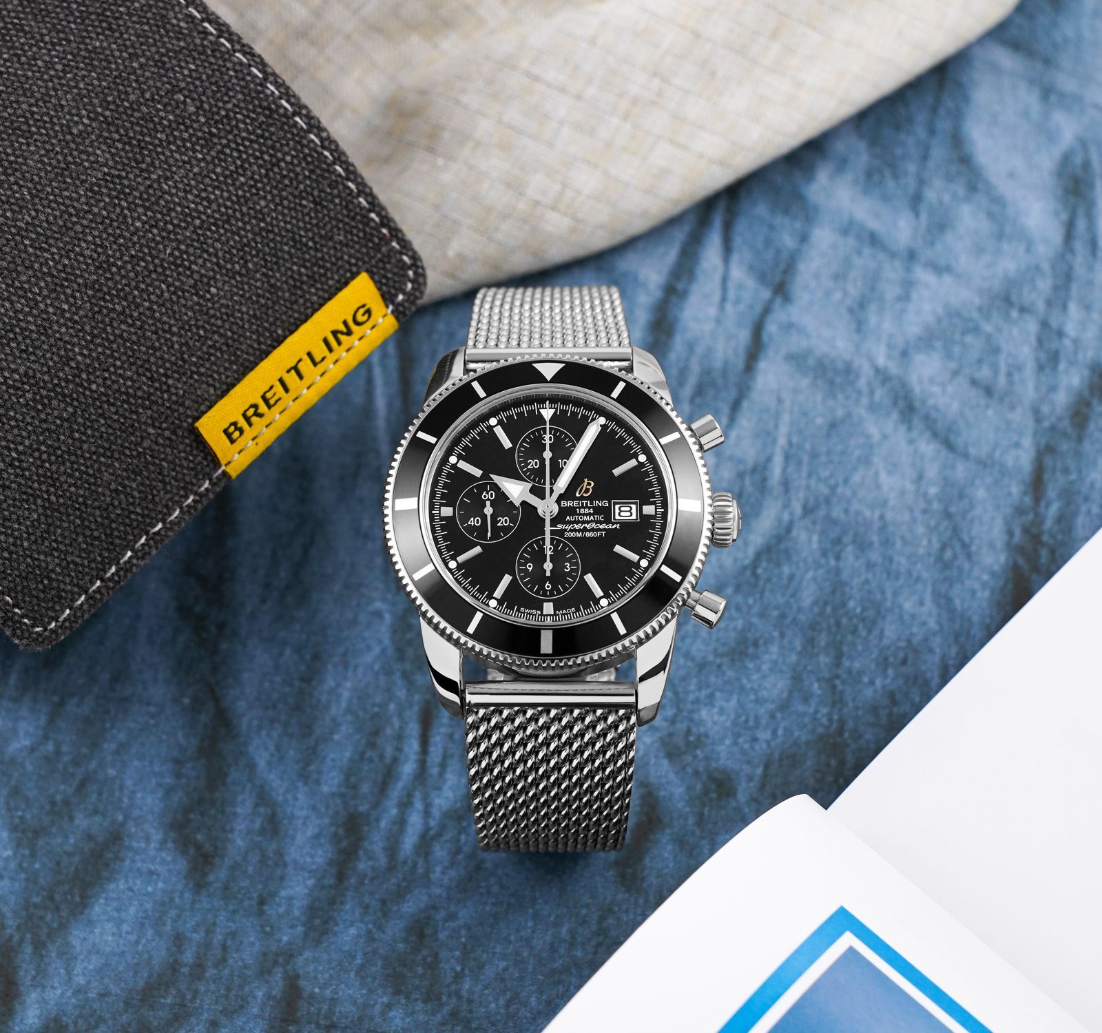 Breitling Pre-owned Breitling Superocean Heritage Chronographe 46  Chronograph Automatic Black Dial Men's Watch A1332024-B908-152A  845960007269 - Pre-Owned Watches - Jomashop