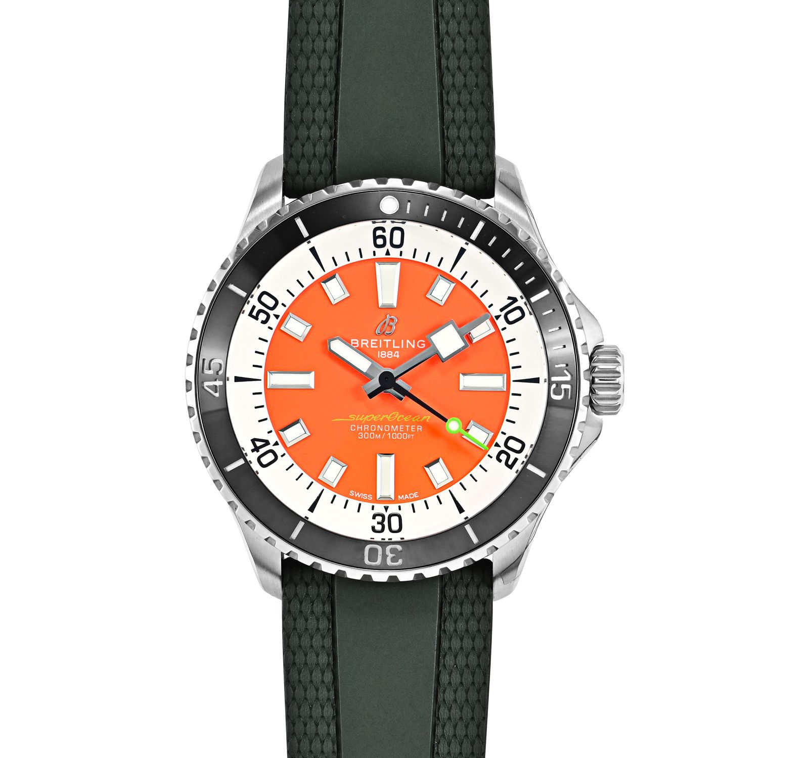 Pre-Owned Breitling Superocean Heritage Men Watch in Orange Colour