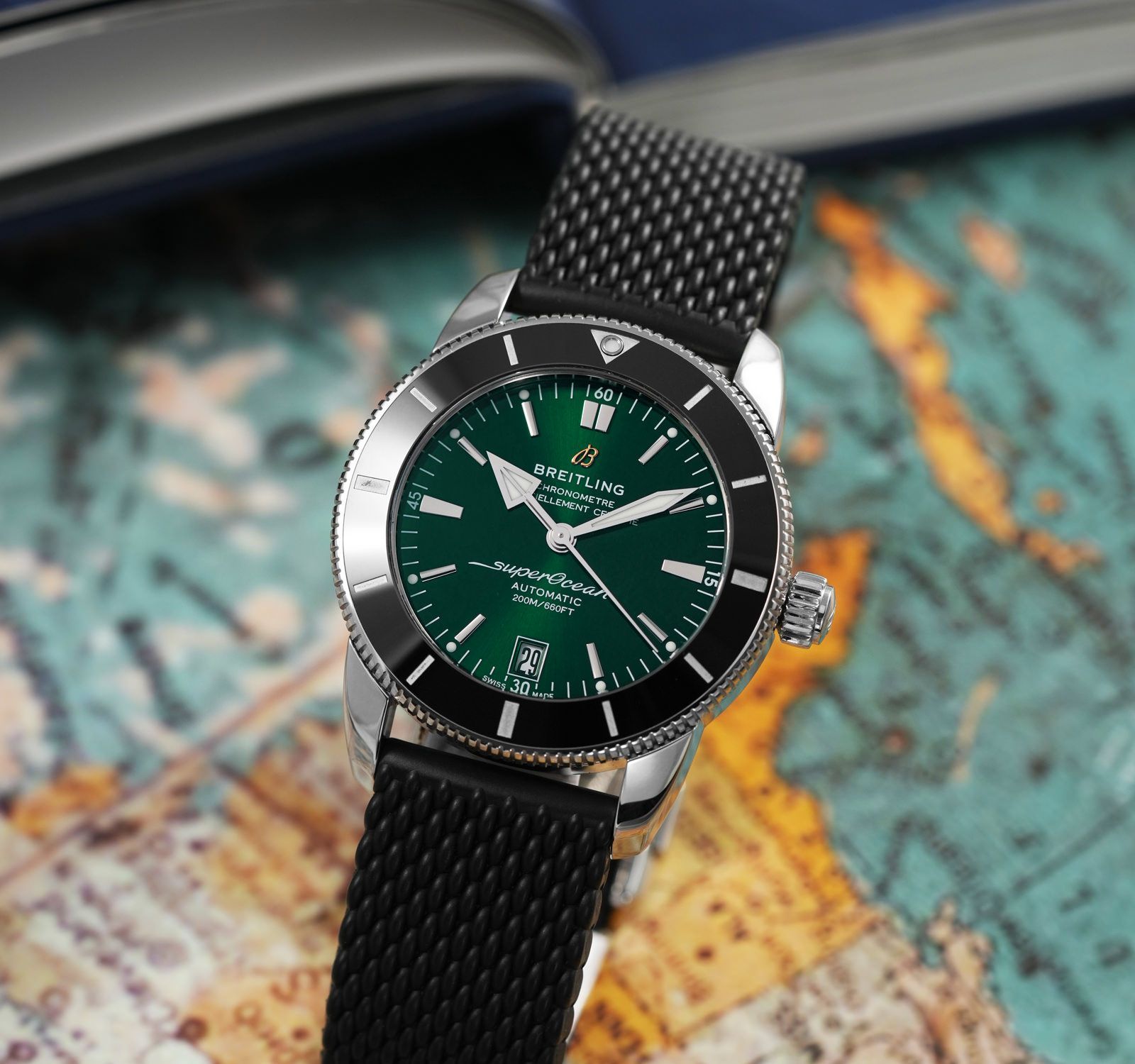breitling superocean heritage green