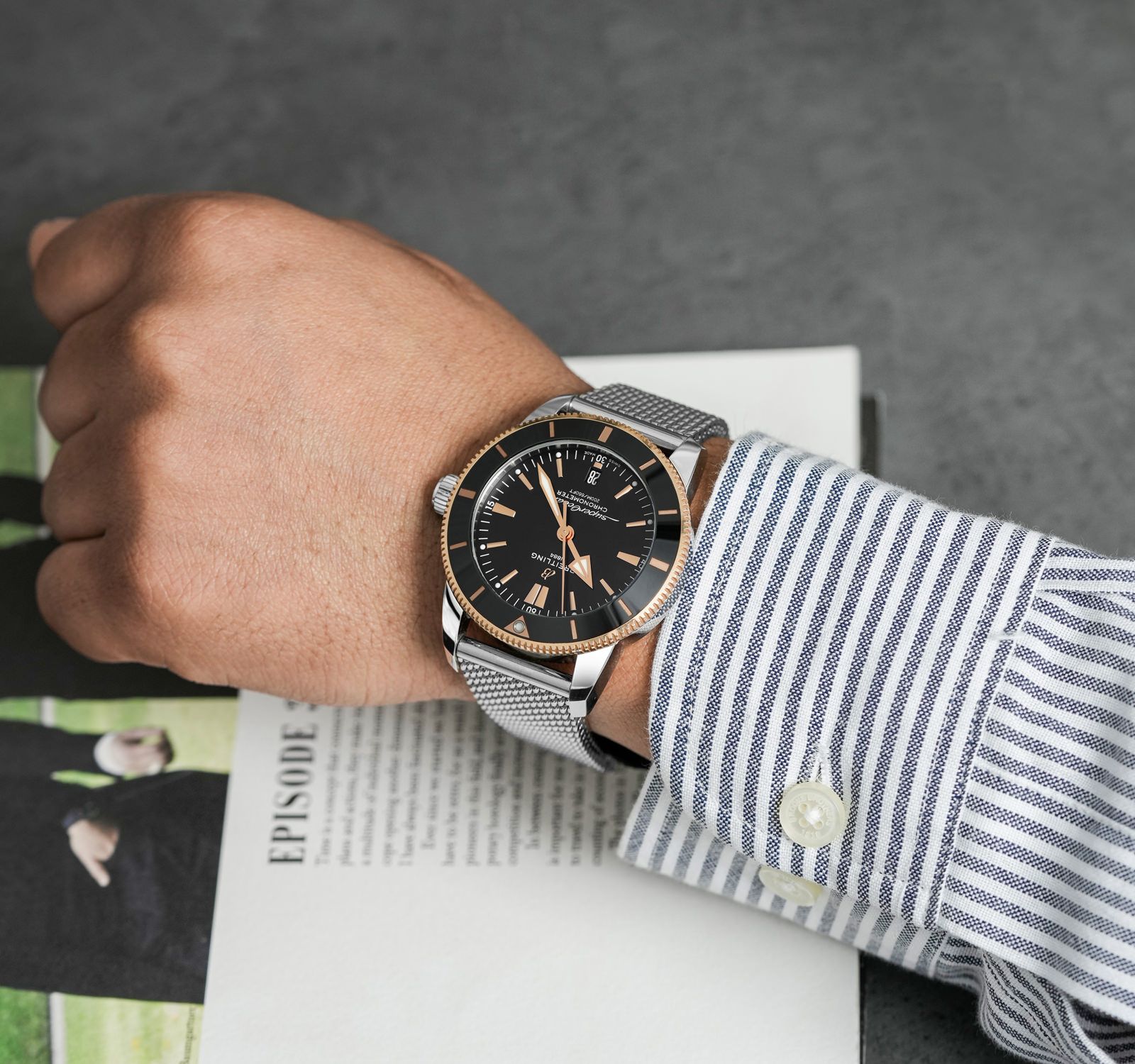 Pre-Owned Breitling Superocean Heritage Men Watch in Black Colour Dial