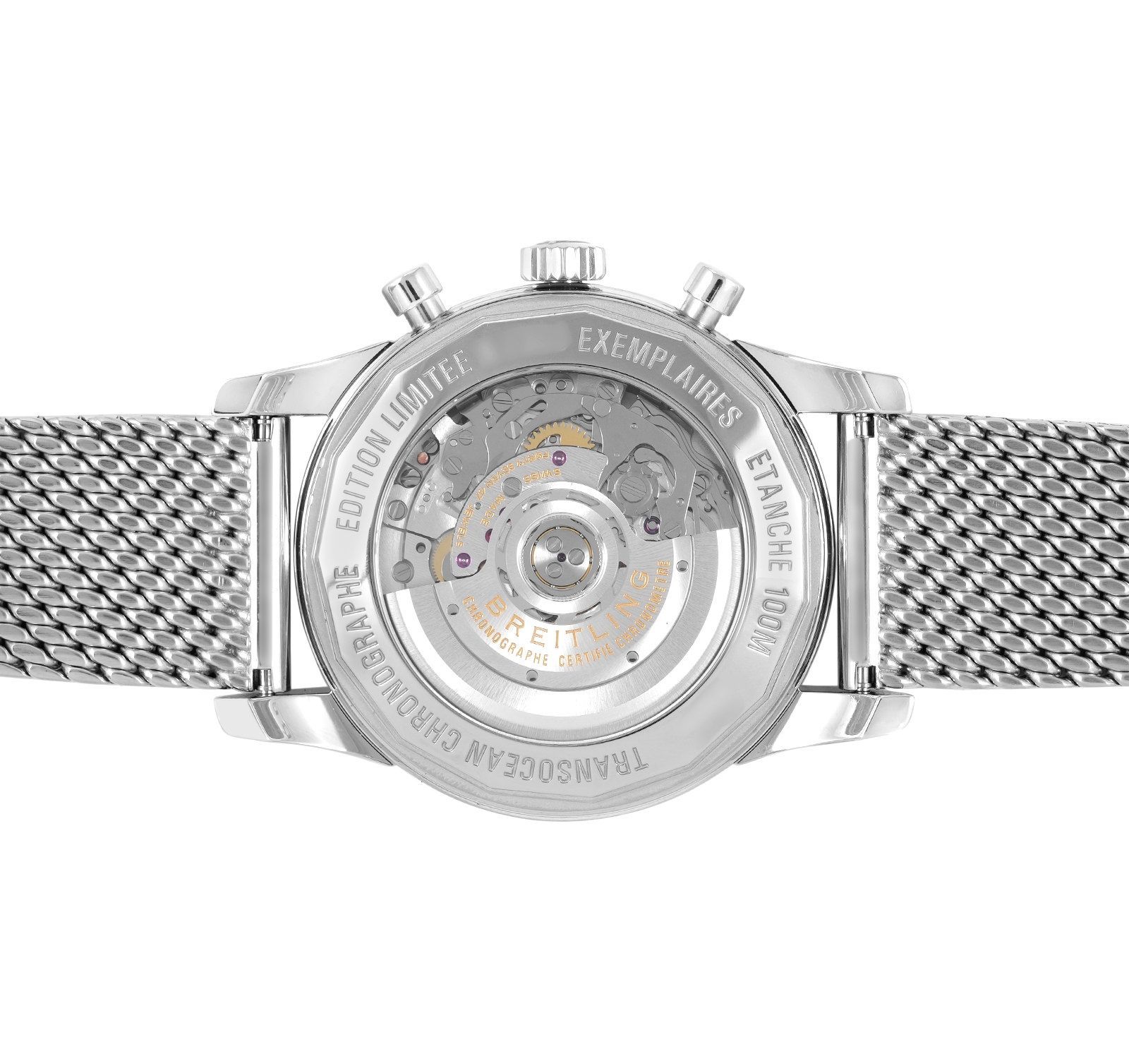 Breitling Transocean Black Dial Chronograph Automatic Men's Watch  AB015112-BA59SS AB015112/BA59 845960024952 - Watches, Transocean - Jomashop