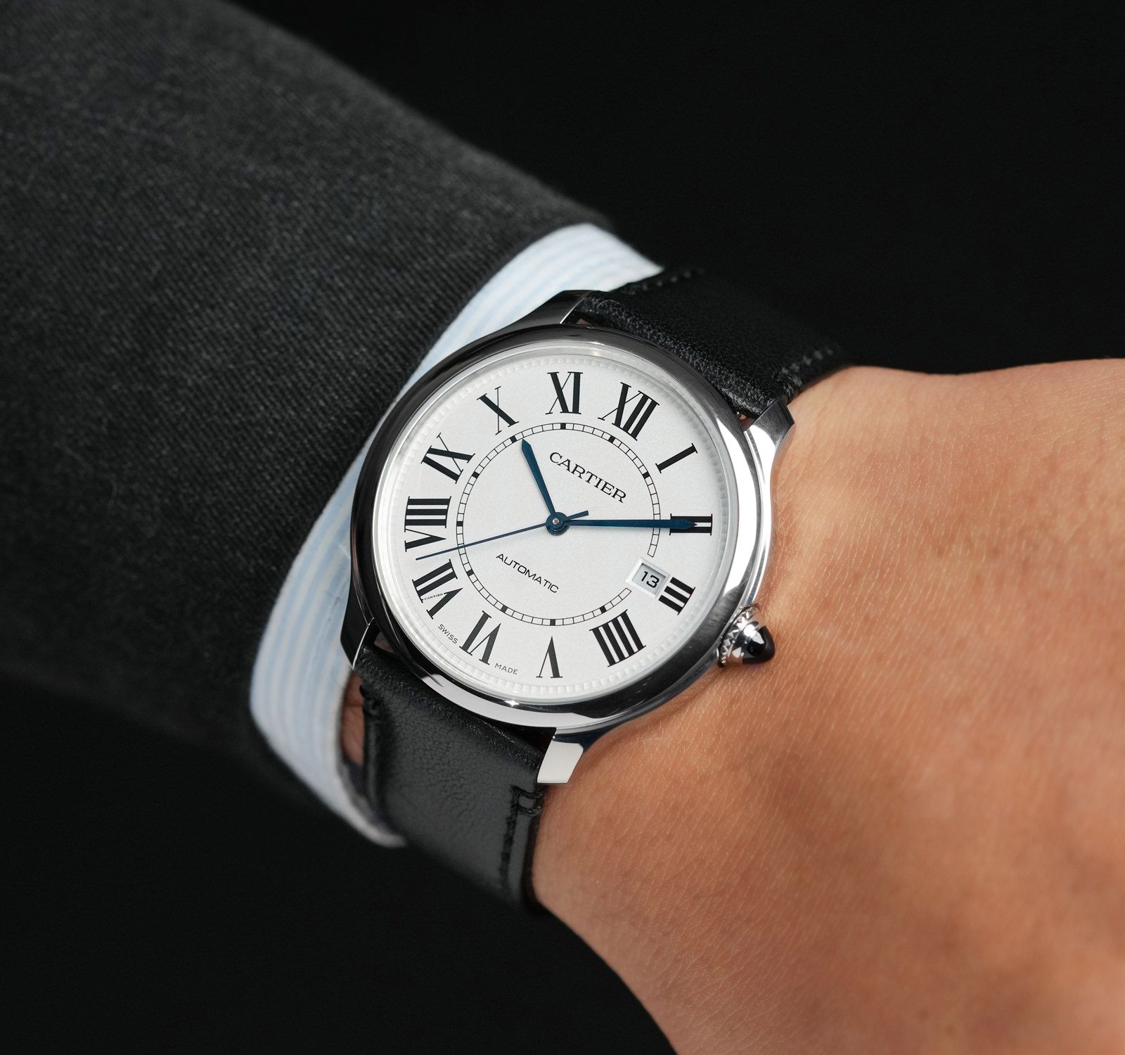 Wrist Drive De Cartier Price Cartier Super Slim Brown Shonzone