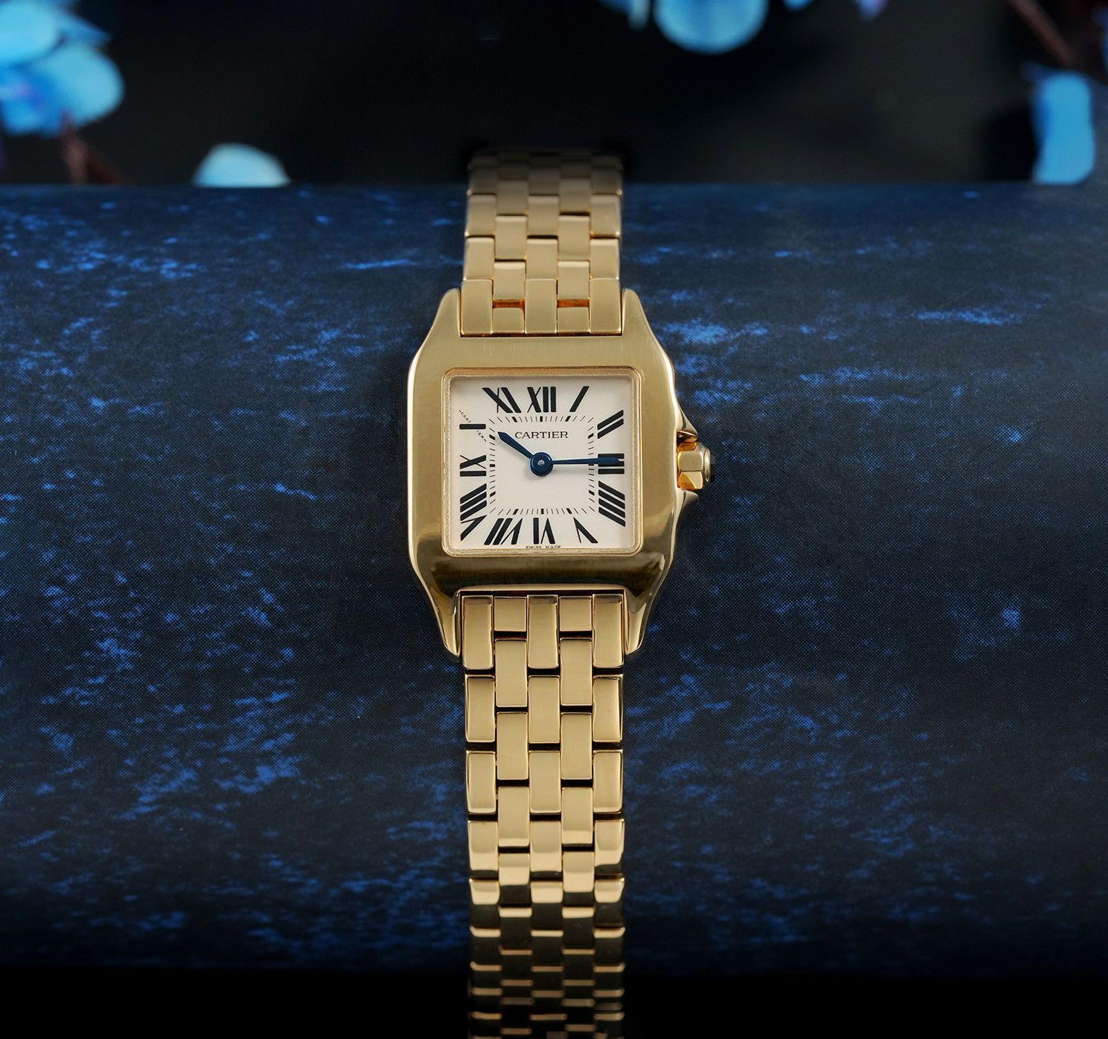 Yellow Gold Cartier Santos Womens Used Cartier Santos Demoiselle