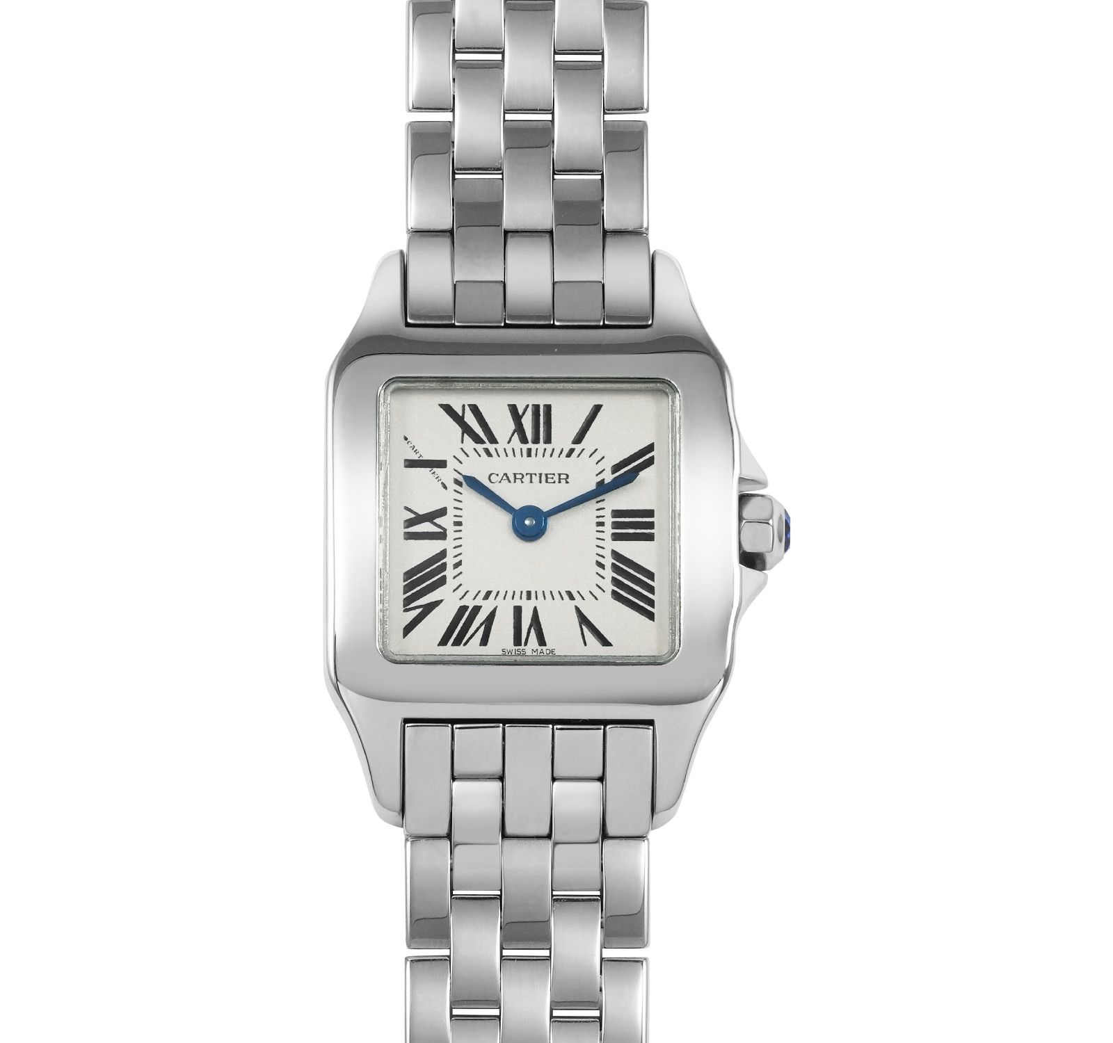 Pre-Owned Cartier Santos Demoiselle Women Watch in Silver Colour Dial