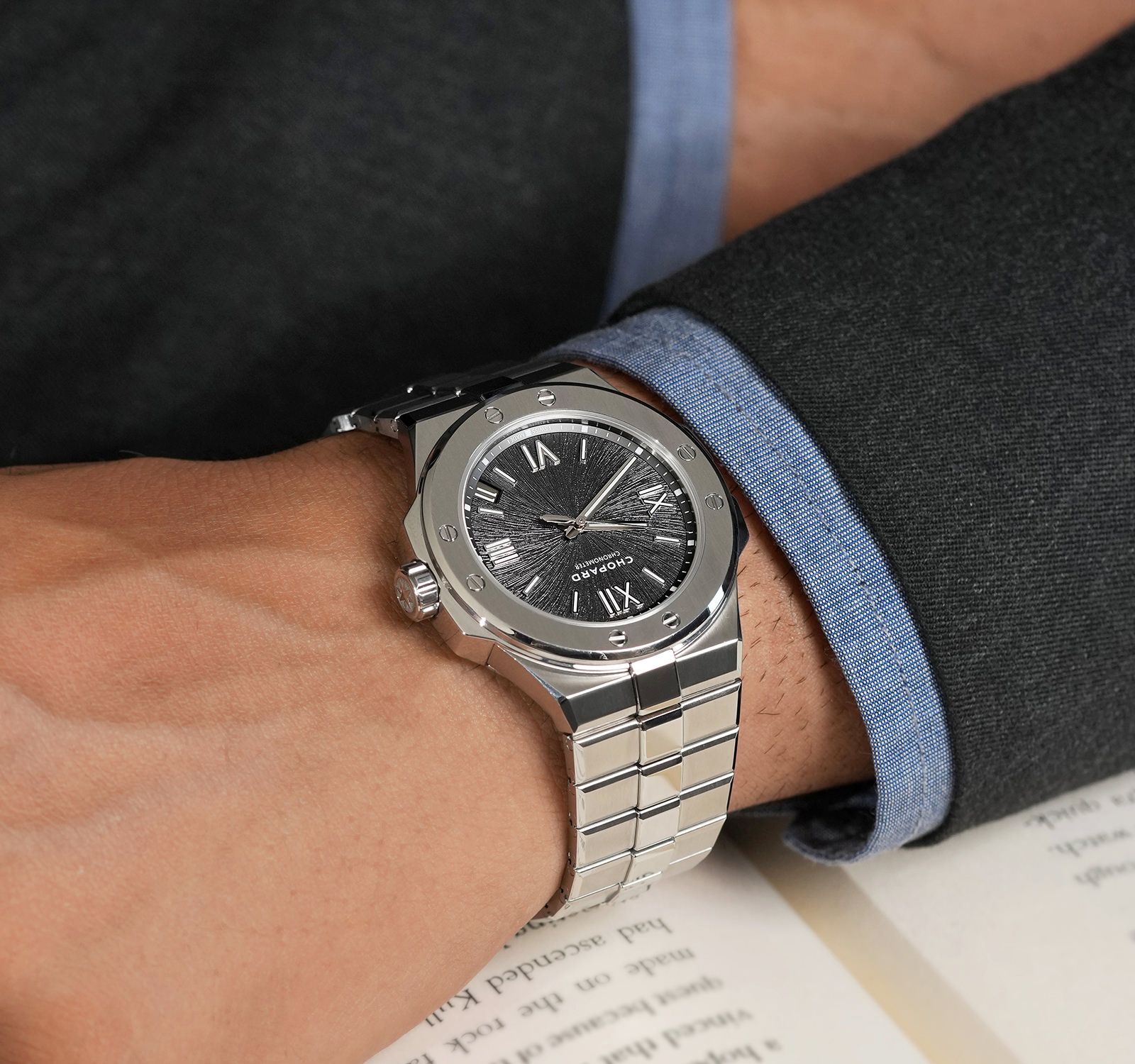 Pre-Owned Chopard Alpine Eagle Men Watch in Grey Colour Dial