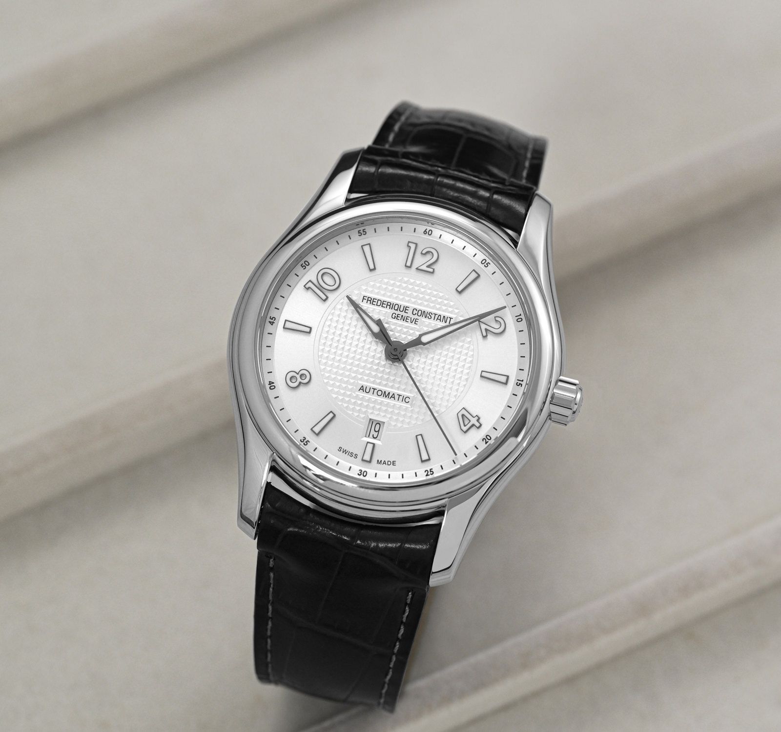 Pre Owned Frederique Constant Runabout Men Watch in Silver Colour Dial