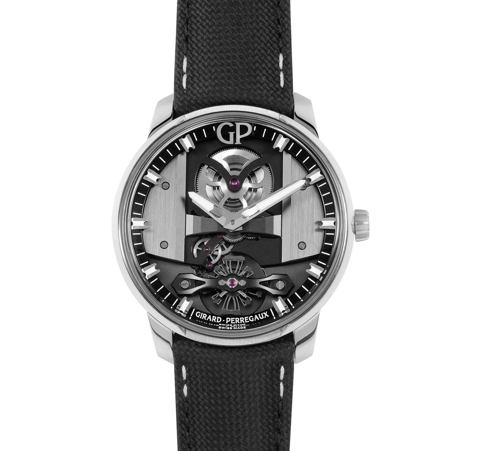 Pre-Owned Girard-Perregaux Bridges Men Watch in Black Colour Dial