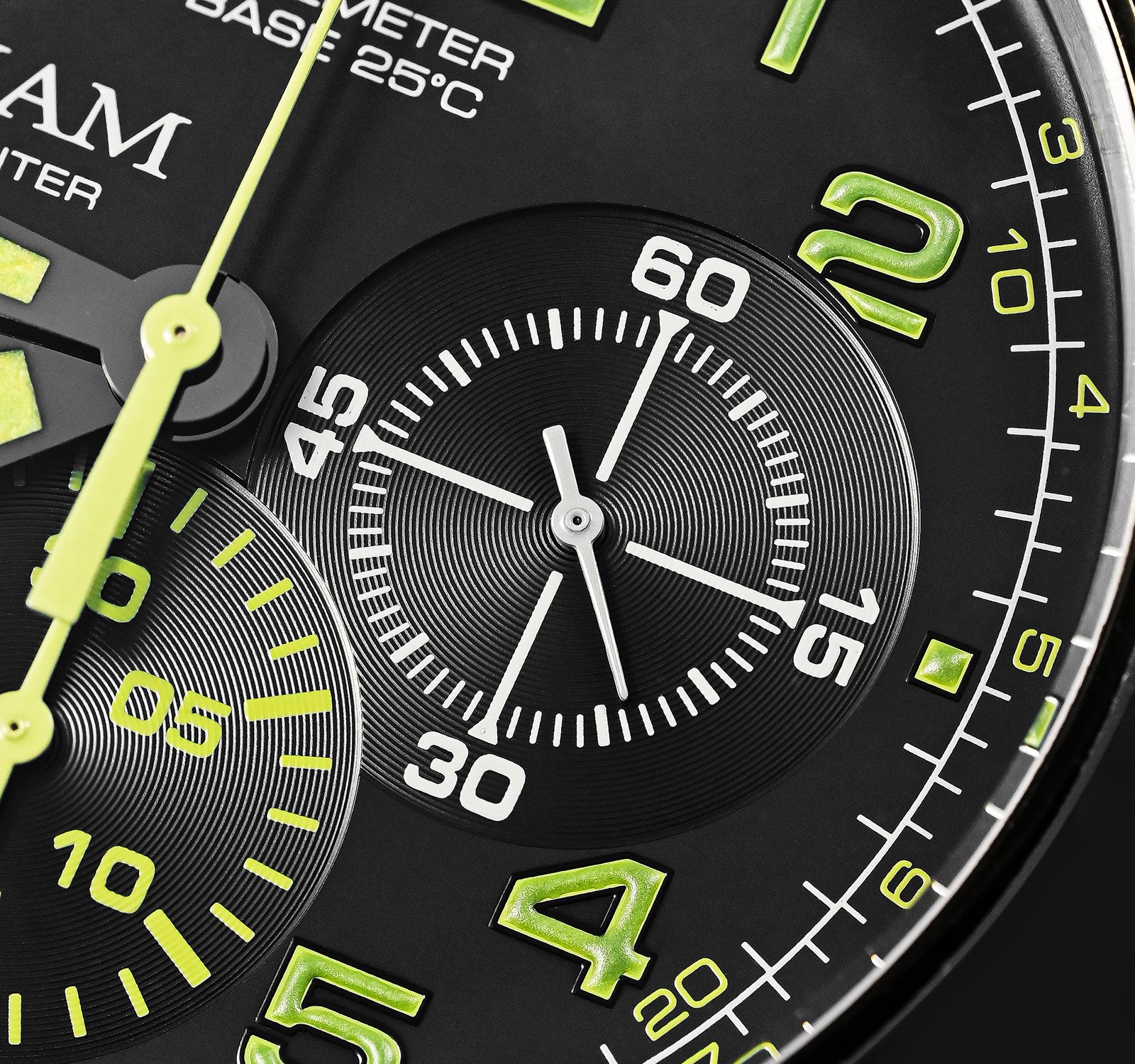 Pre-Owned Graham Chronofighter Oversize Men Watch in Black Colour Dial