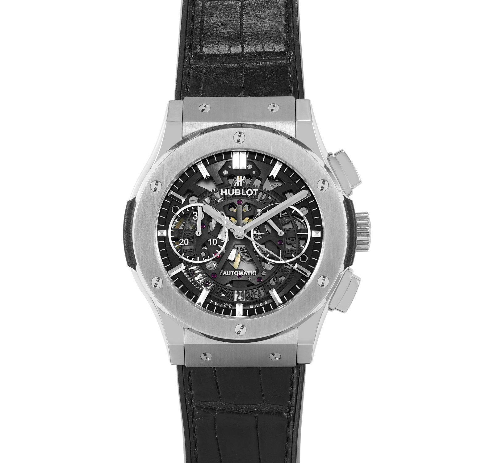 Pre-Owned Hublot Classic Fusion Men Watch in Skeleton Colour Dial
