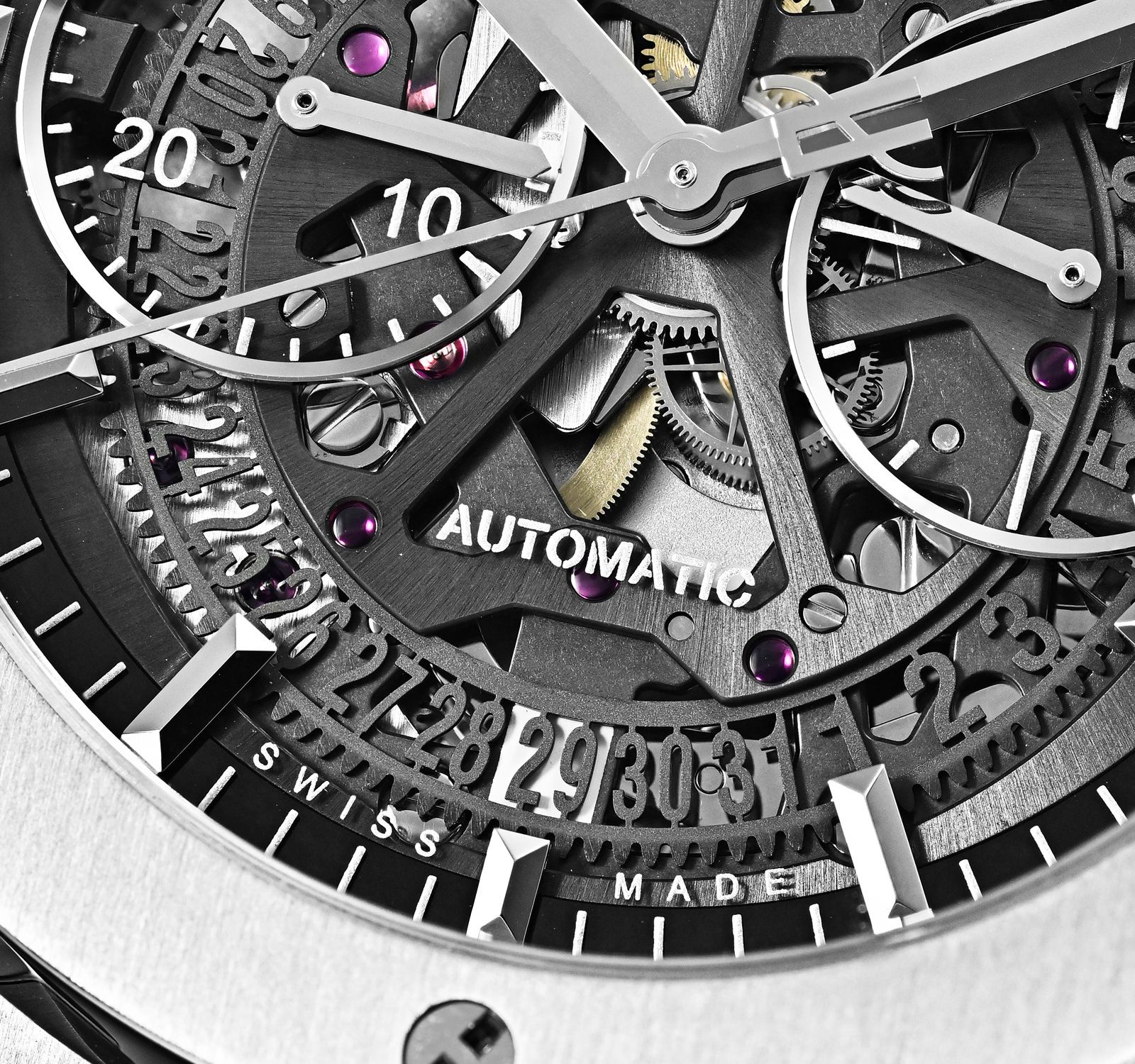 Pre-Owned Hublot Classic Fusion Men Watch in Skeleton Colour Dial