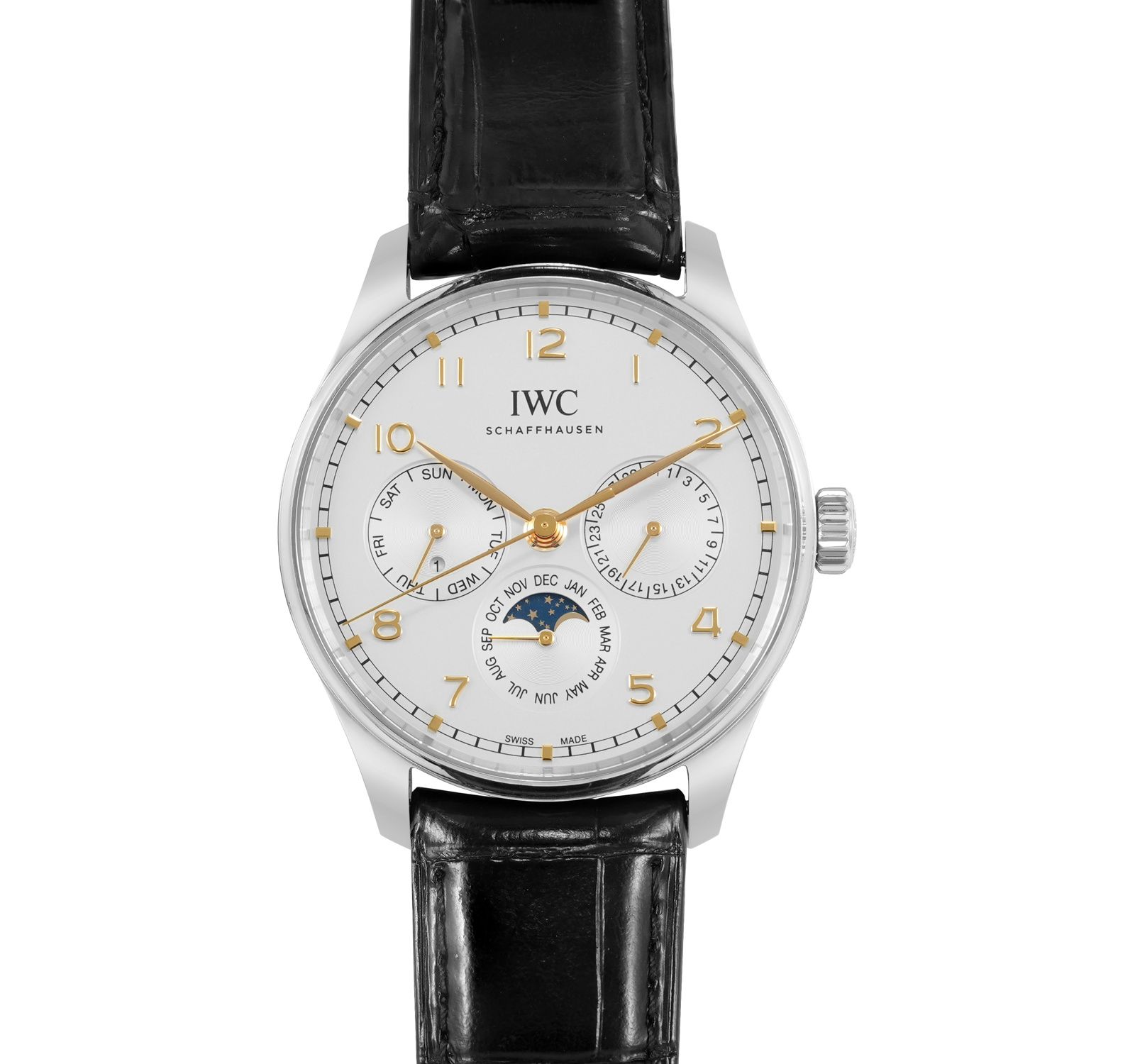 Pre-Owned IWC Portugieser Men Watch in Silver Colour Dial