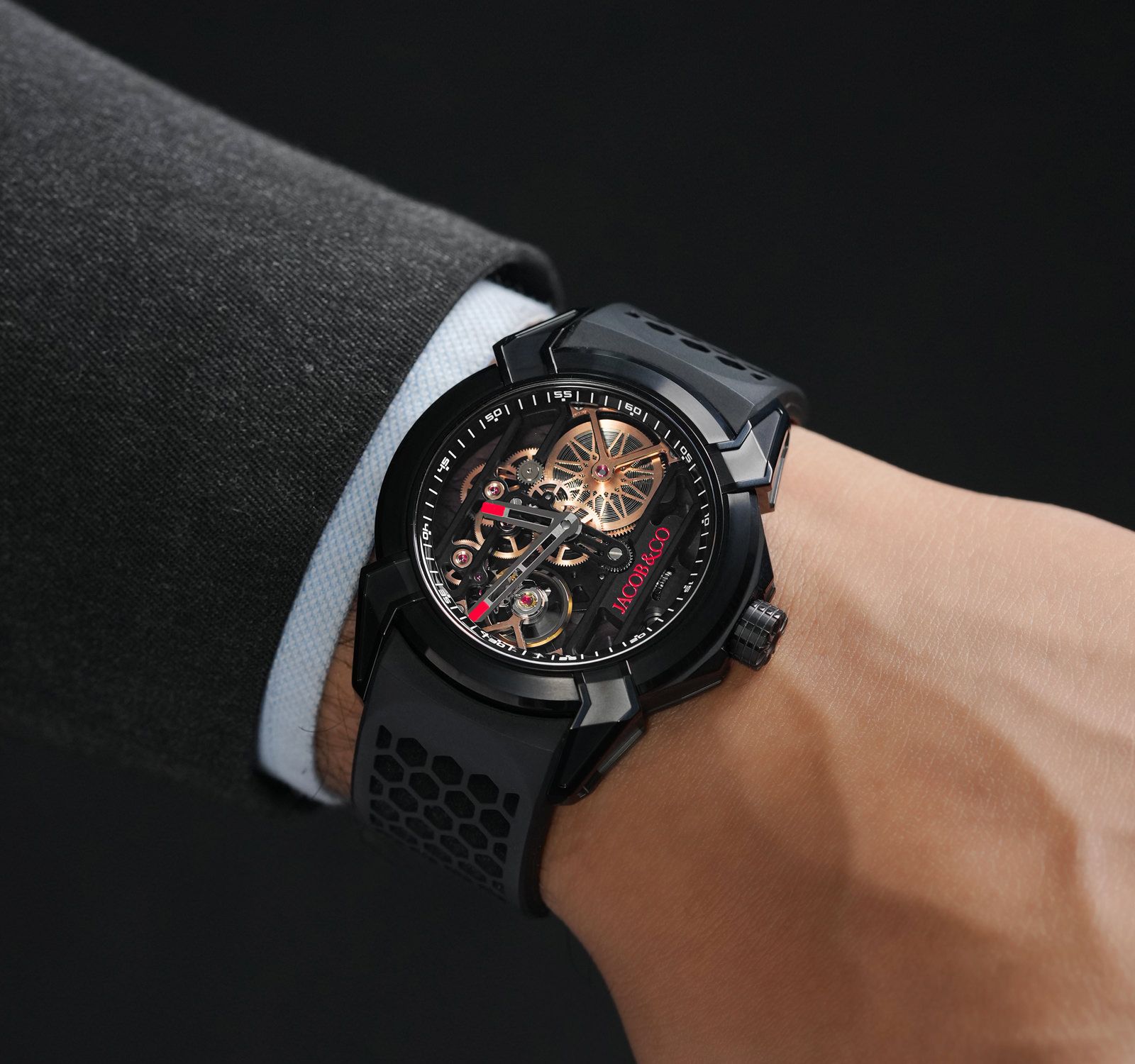 Pre-Owned Jacob & Co. Epic X Men Watch in Skeleton Colour Dial