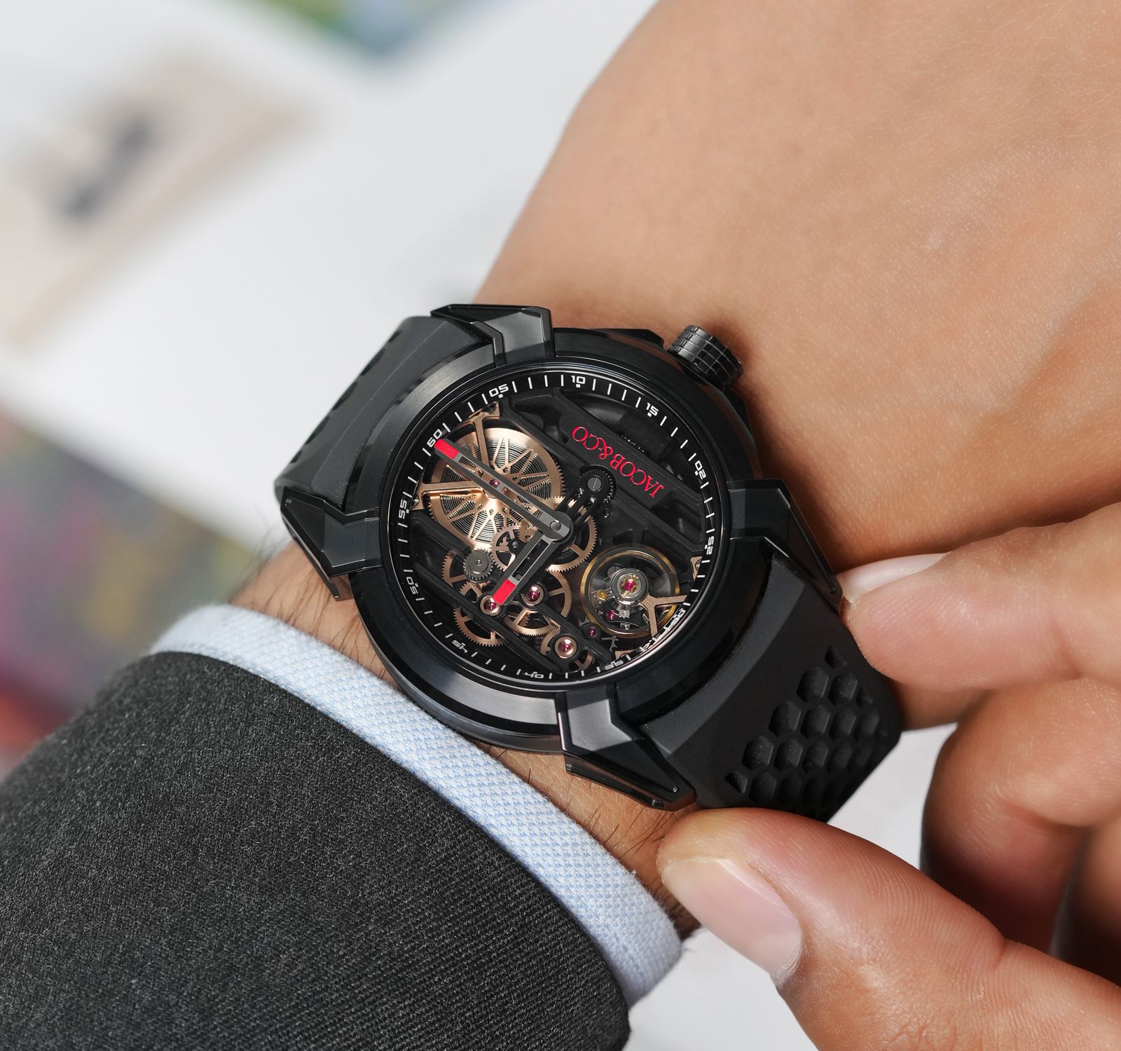 Pre-Owned Jacob & Co. Epic X Men Watch in Skeleton Colour Dial