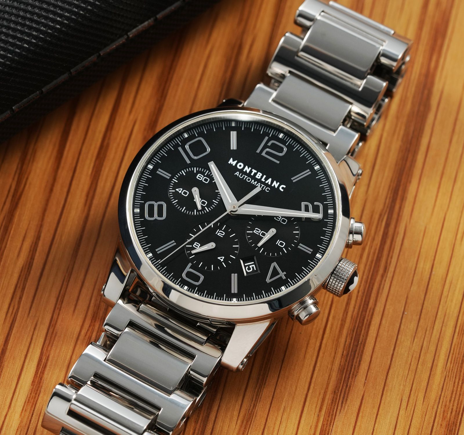 Pre-Owned Montblanc TimeWalker Men Watch in Black Colour Dial