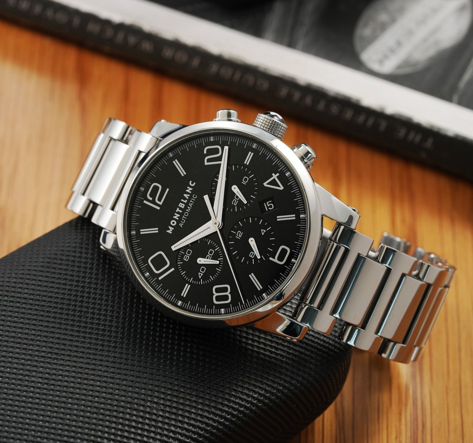 Pre-Owned Montblanc TimeWalker Men Watch in Black Colour Dial