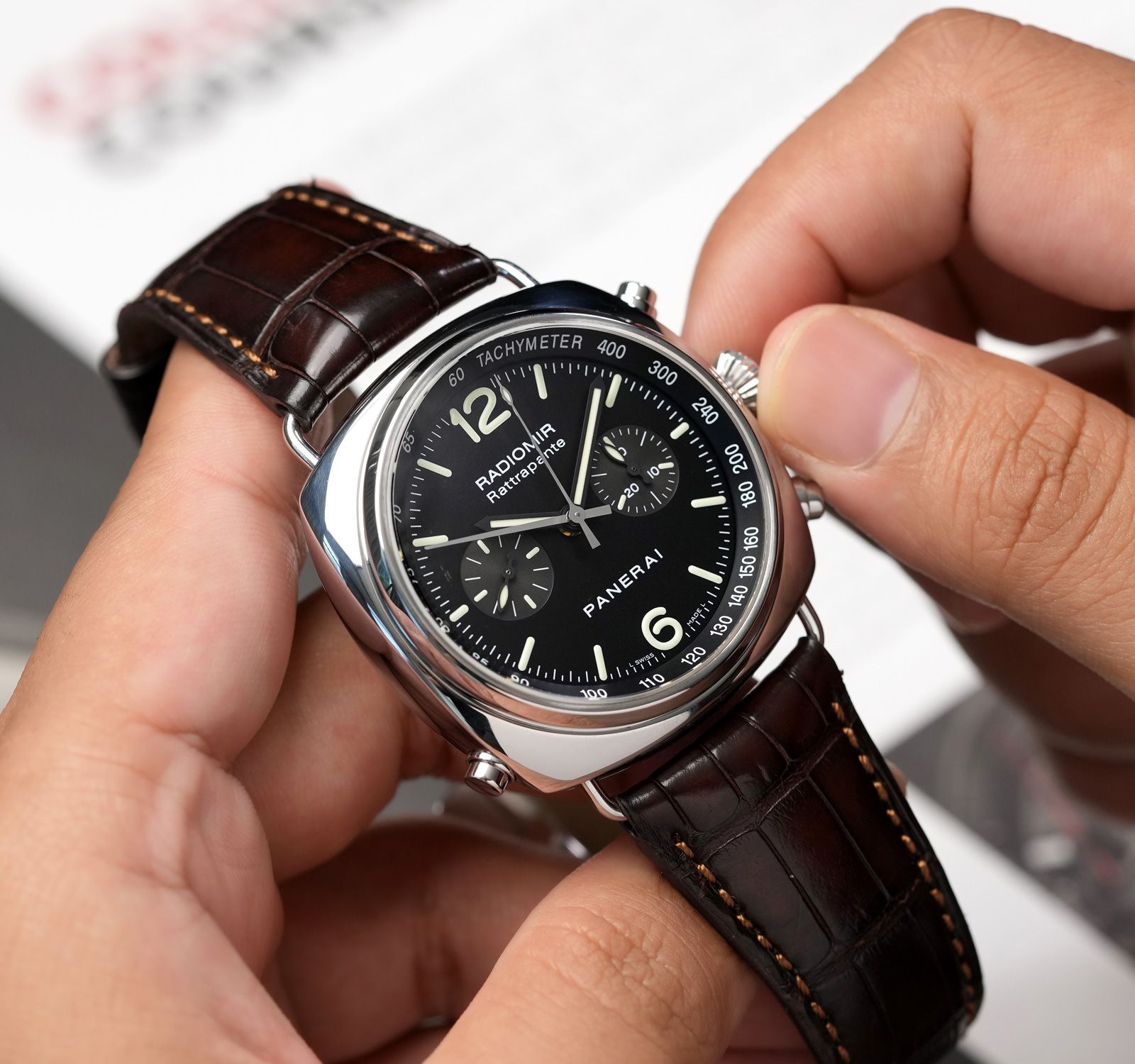 Pre-Owned Panerai Radiomir Men Watch in Black Colour Dial