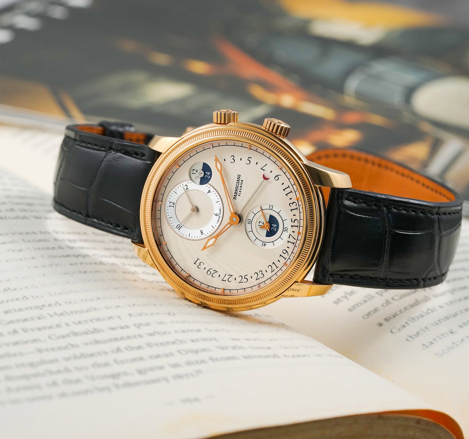 Pre-Owned Parmigiani Toric Men Watch in Beige Colour Dial