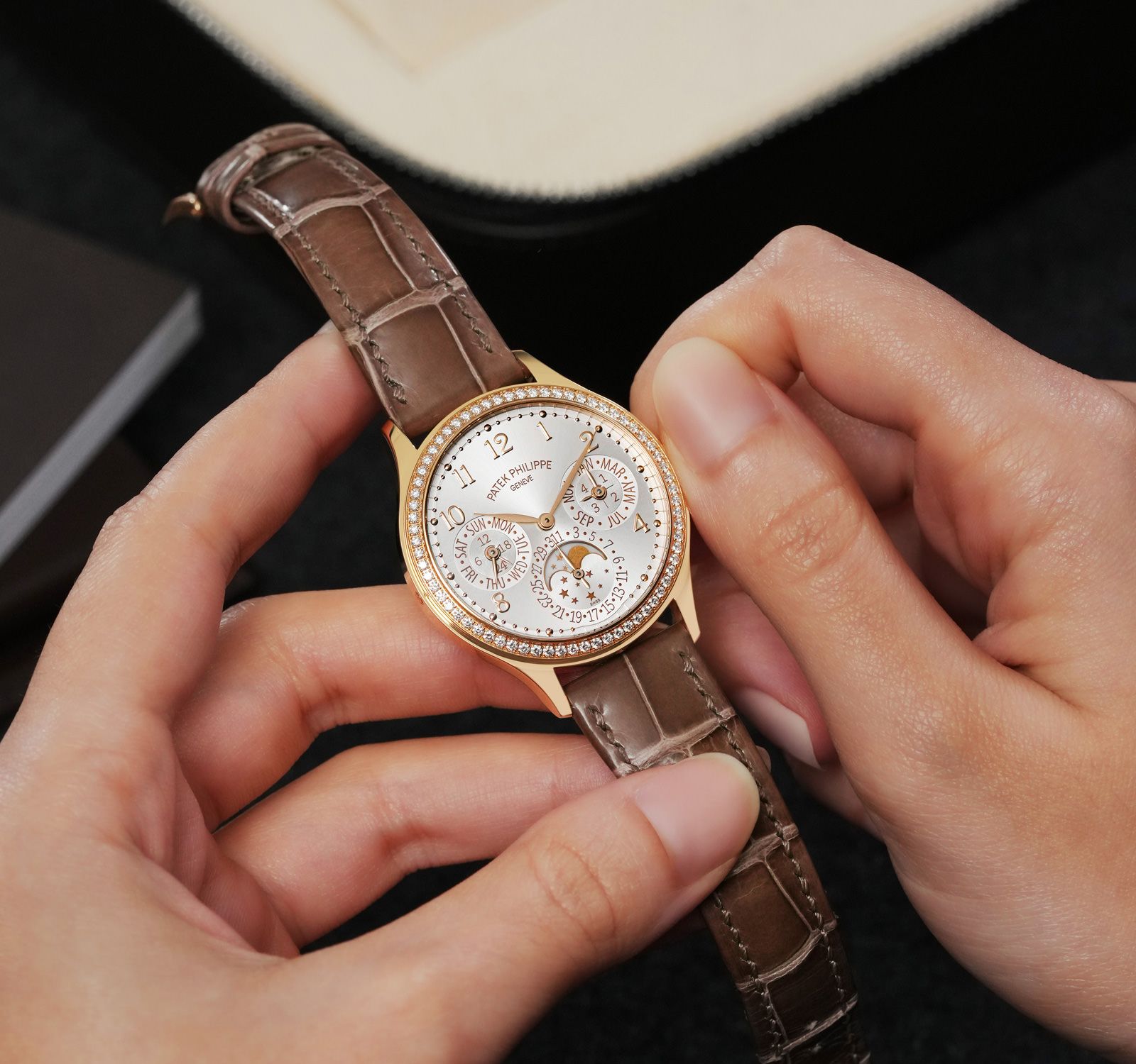 Pre-Owned Patek Philippe Grand Complications Women Watch in Silver