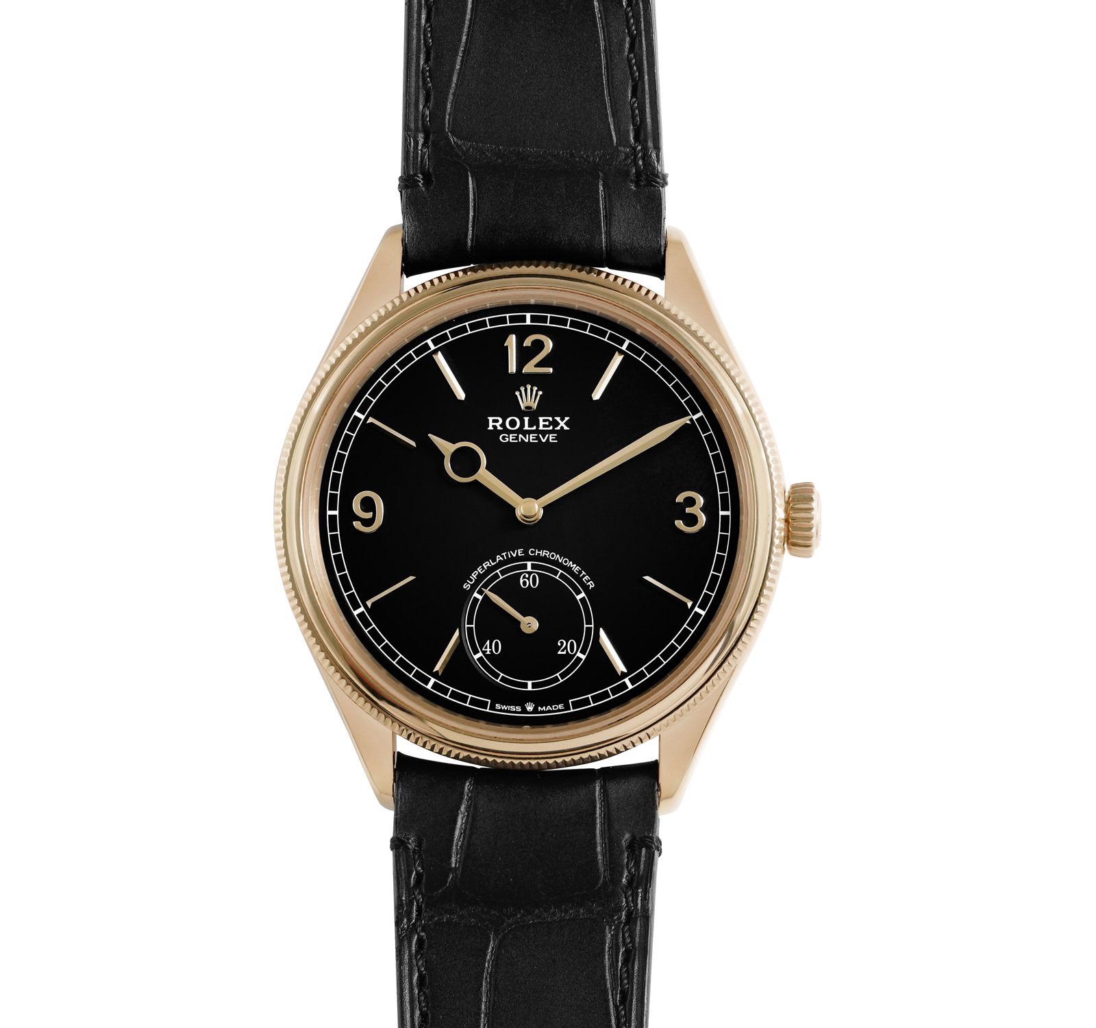 Pre-Owned Rolex 1908 Men Watch in Black Colour Dial