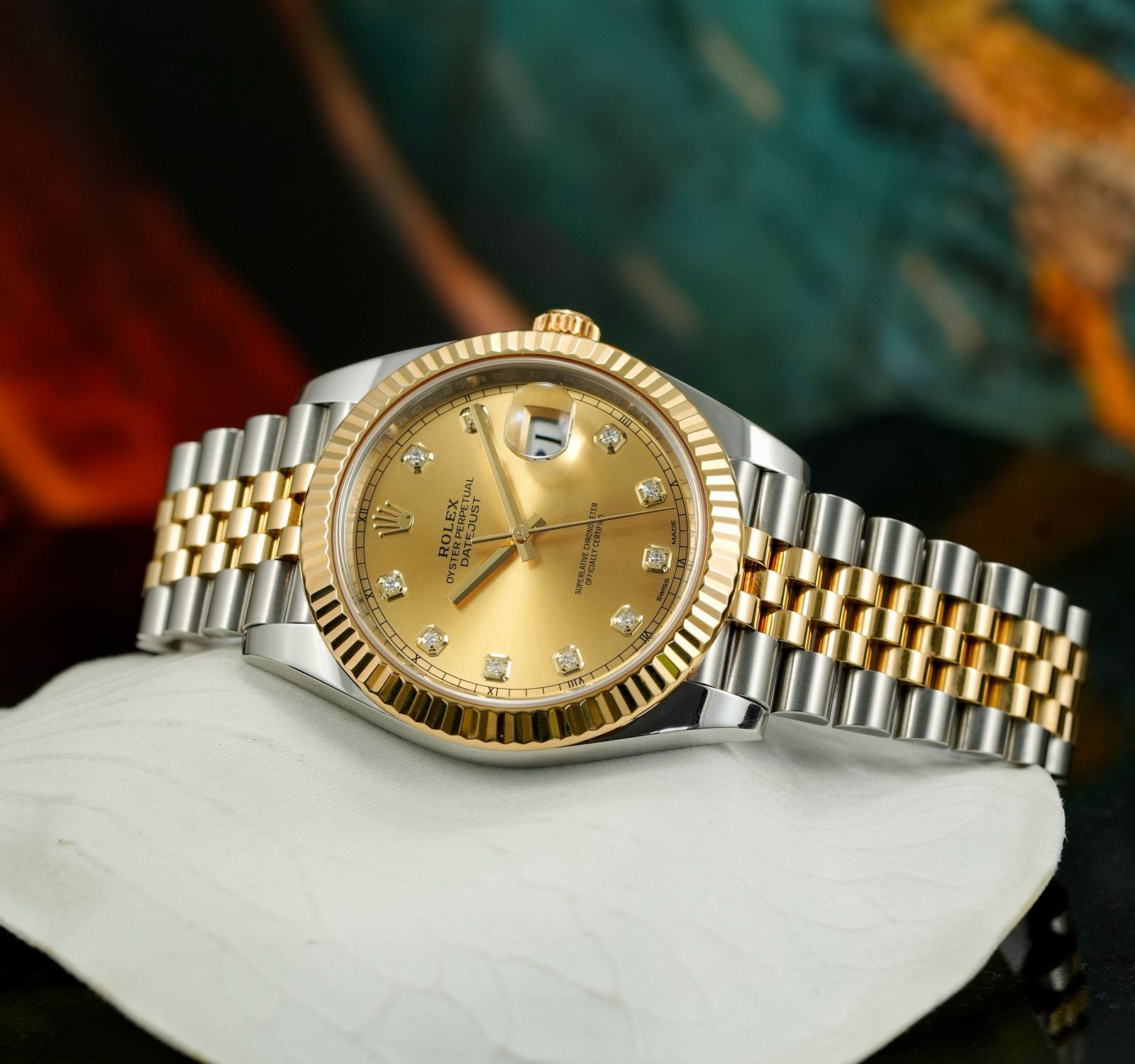 Datejust 126333 Rolex Datejust 41 Champagne Diamond Dial Pre-Owned