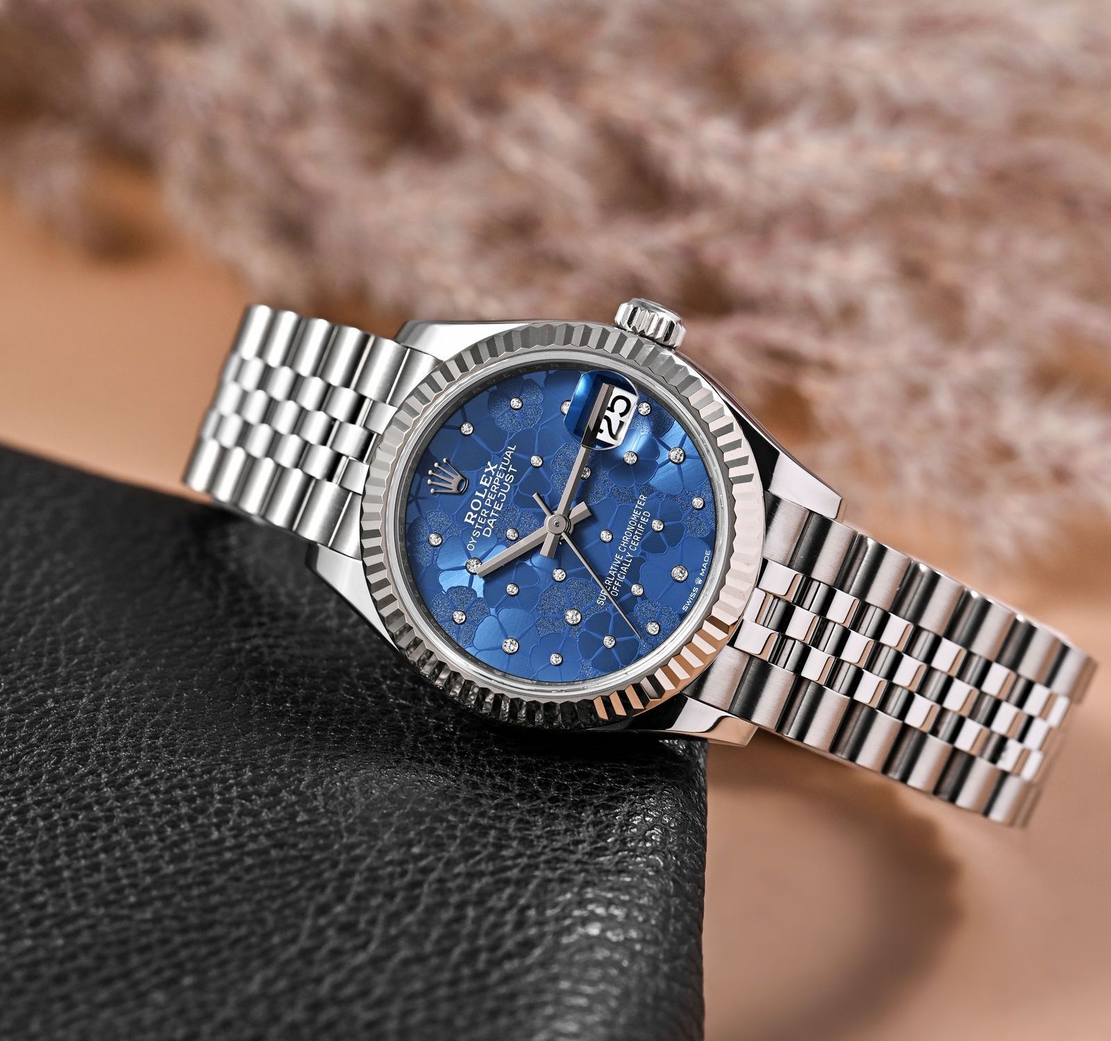 Pre-Owned Rolex Datejust Women Watch in Blue Colour Dial