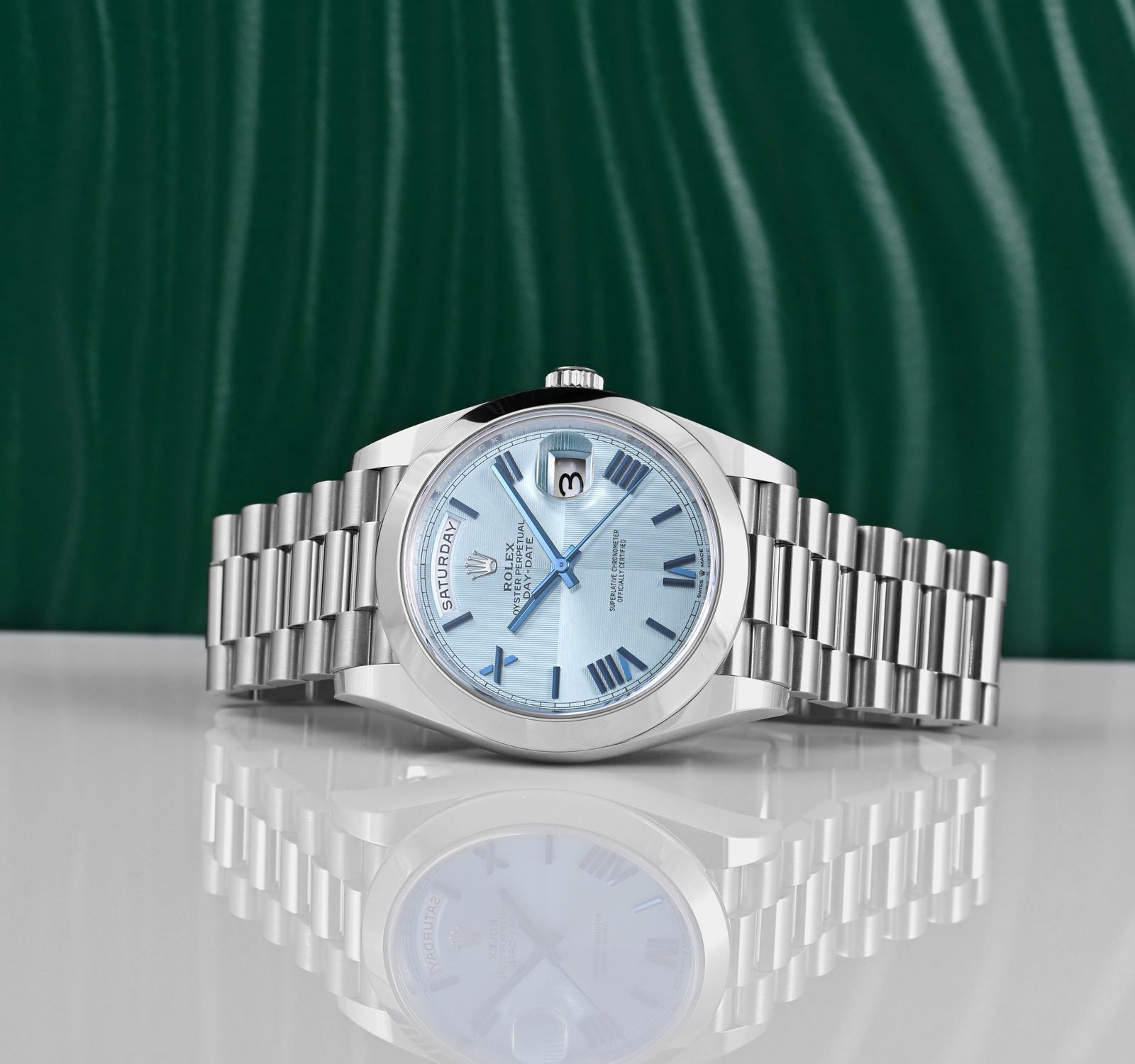 Buy Pre Owned Rolex Day Date 228206 ICEBLUEROMIND