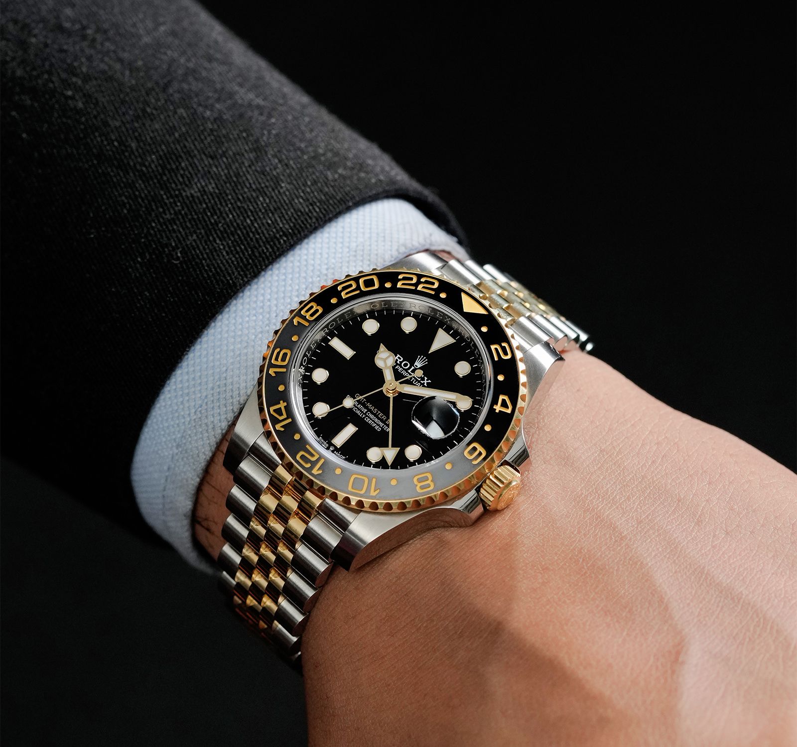 Pre-Owned Rolex GMT-Master II Men Watch in Black Colour Dial