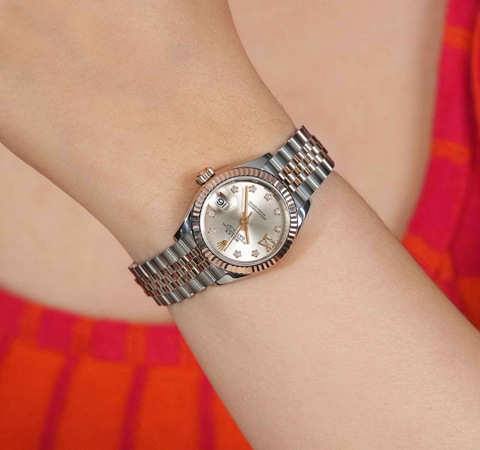 Pre-Owned Rolex Lady-Datejust Women Watch in Rose Colour Dial