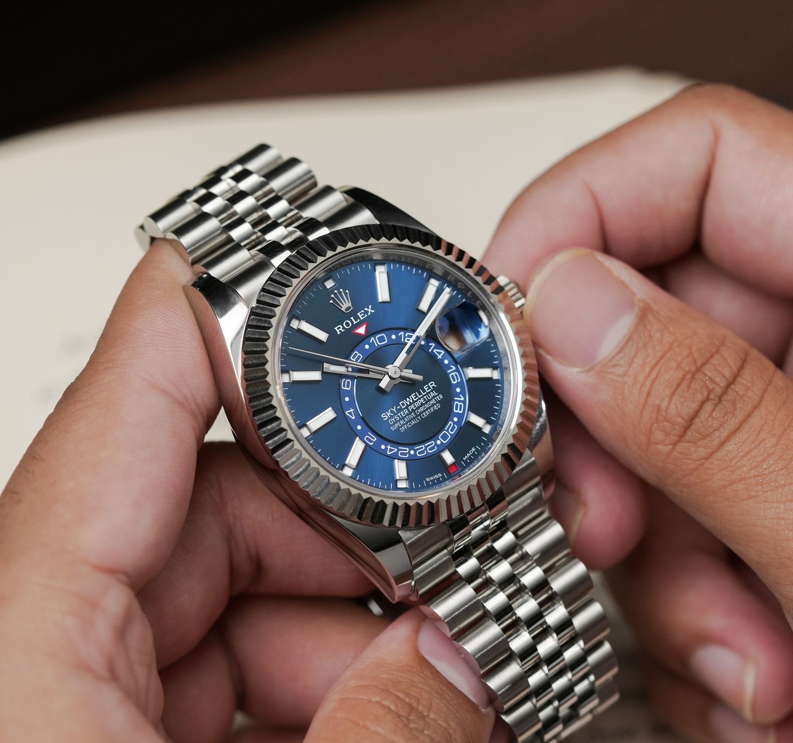 Rolex Sky Dweller Blue Dial Price Pre-Owned Rolex Sky-Dweller Men