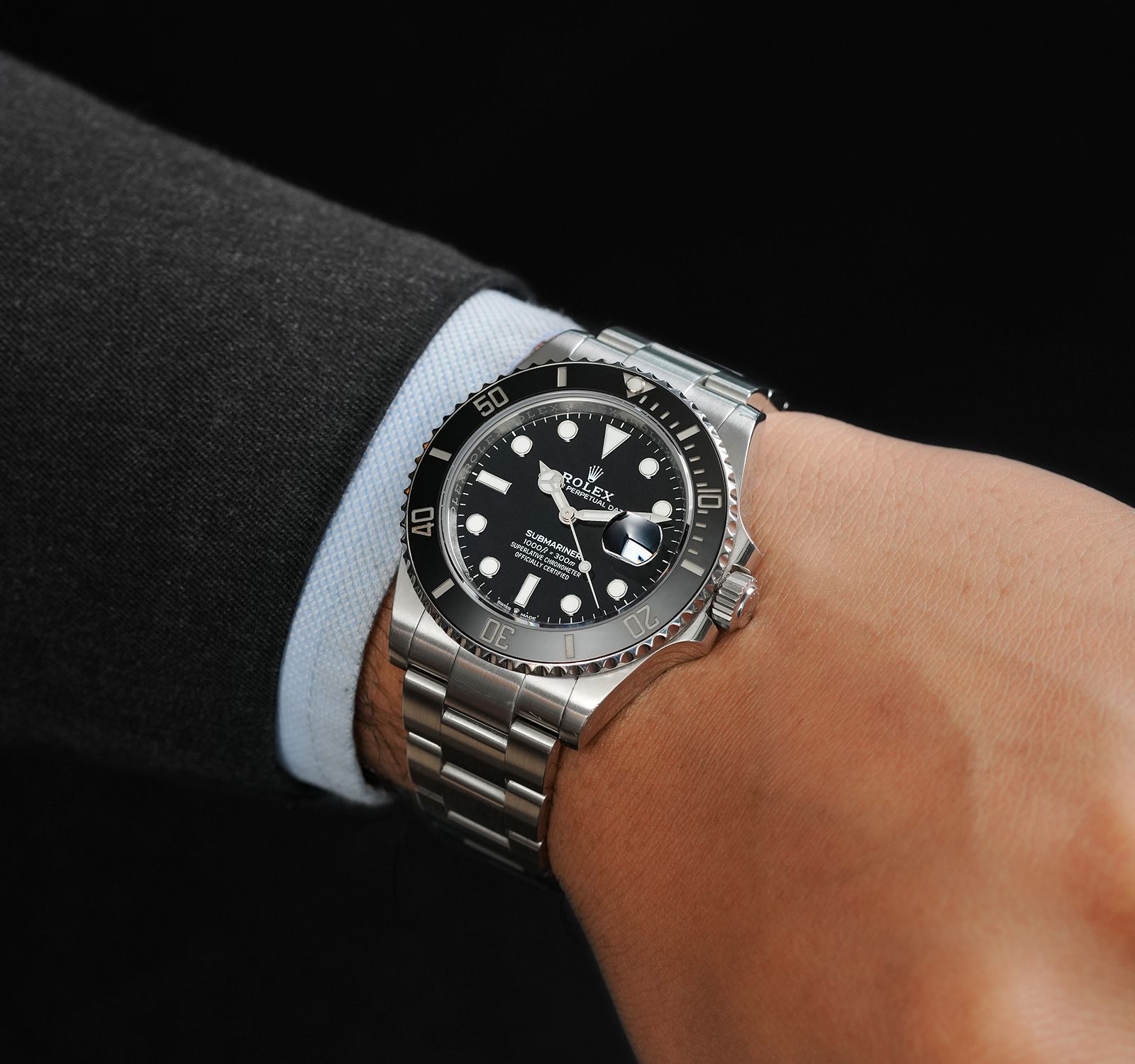 Submariner Rolex Stainless Steel Black Water Resistant Pre-Owned