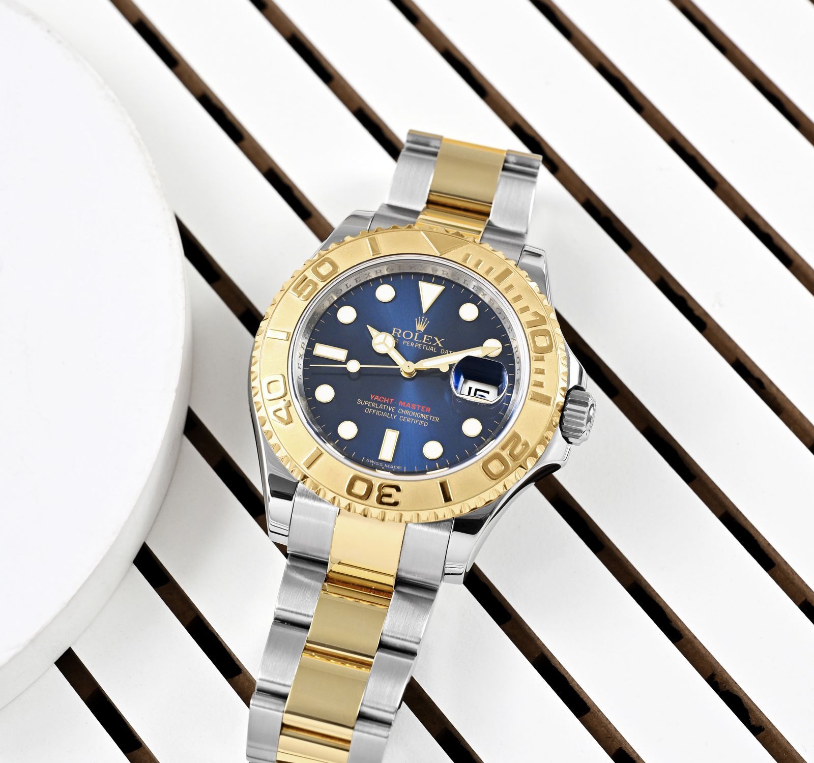 40mm Rolex Two-Tone Yachtmaster Blue Dial 16623 - YACHTMASTER - ROLEX