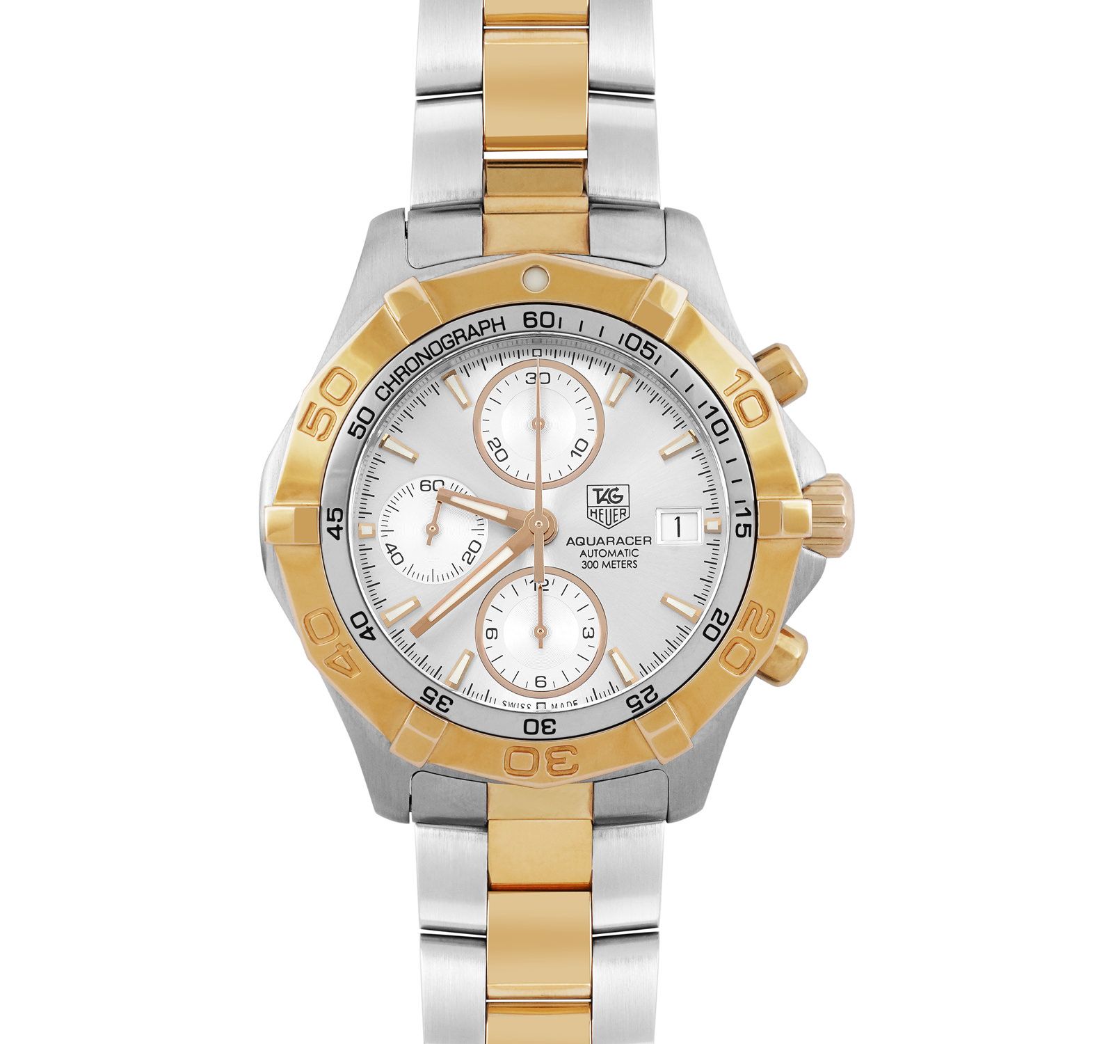 Aquaracer Automatic Tag Heuer Aquaracer Gold And Silver Mens Tag