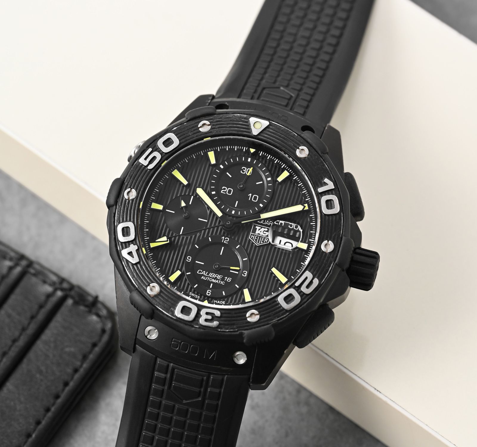 Pre-Owned TAG Heuer Aquaracer Men Watch in Black Colour Dial