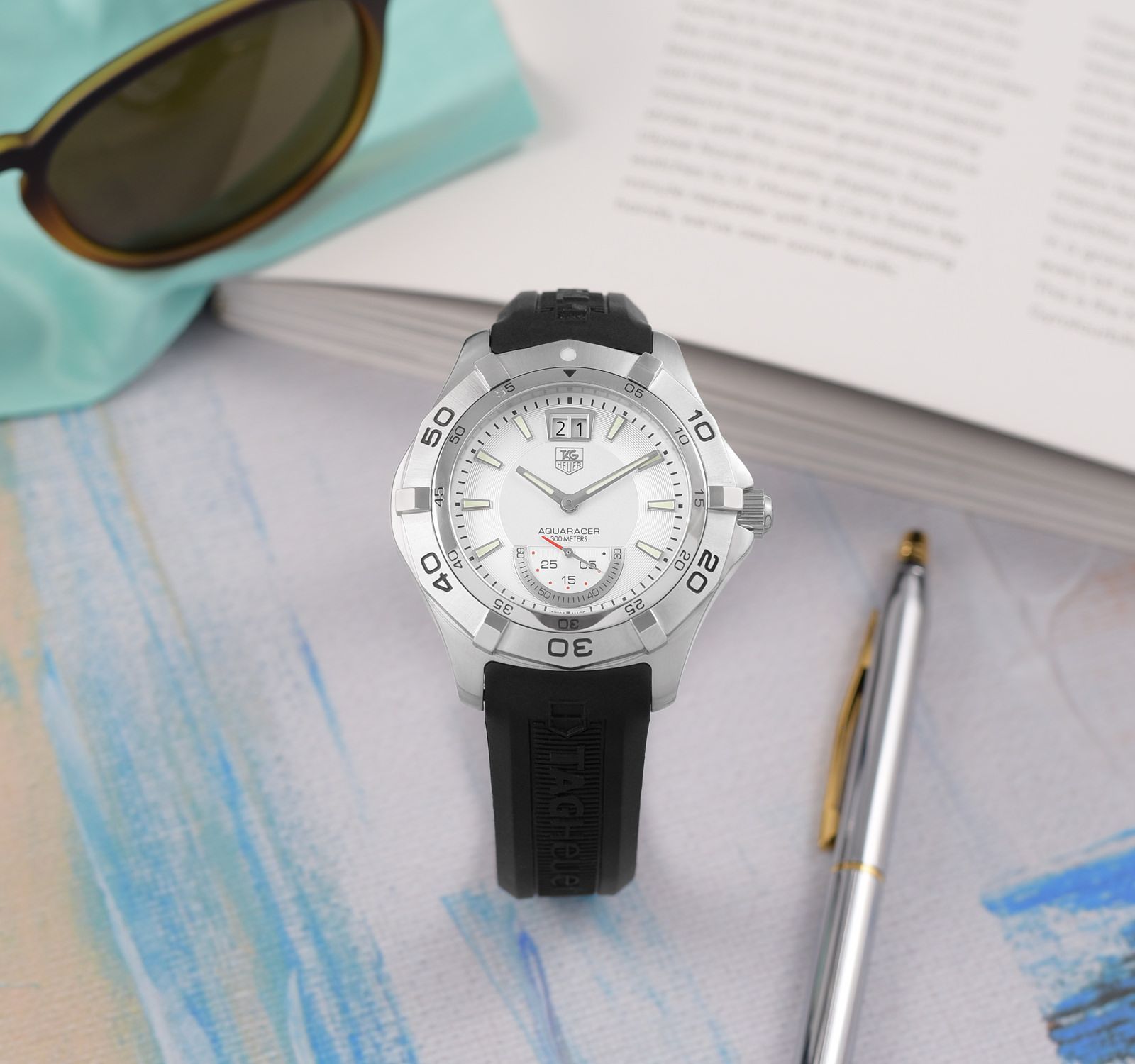 Pre-Owned TAG Heuer Aquaracer Men Watch in Silver Colour Dial