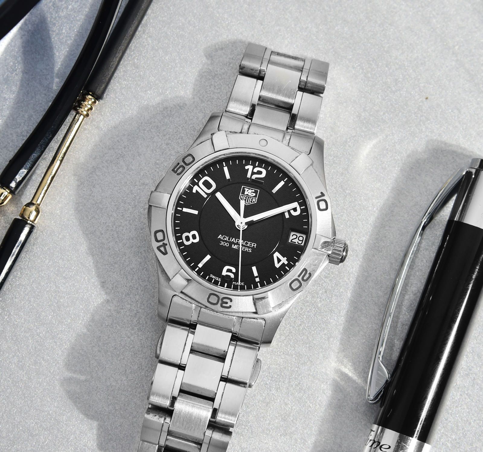 Pre Owned TAG Heuer Aquaracer Women Watch in Black Colour Dial