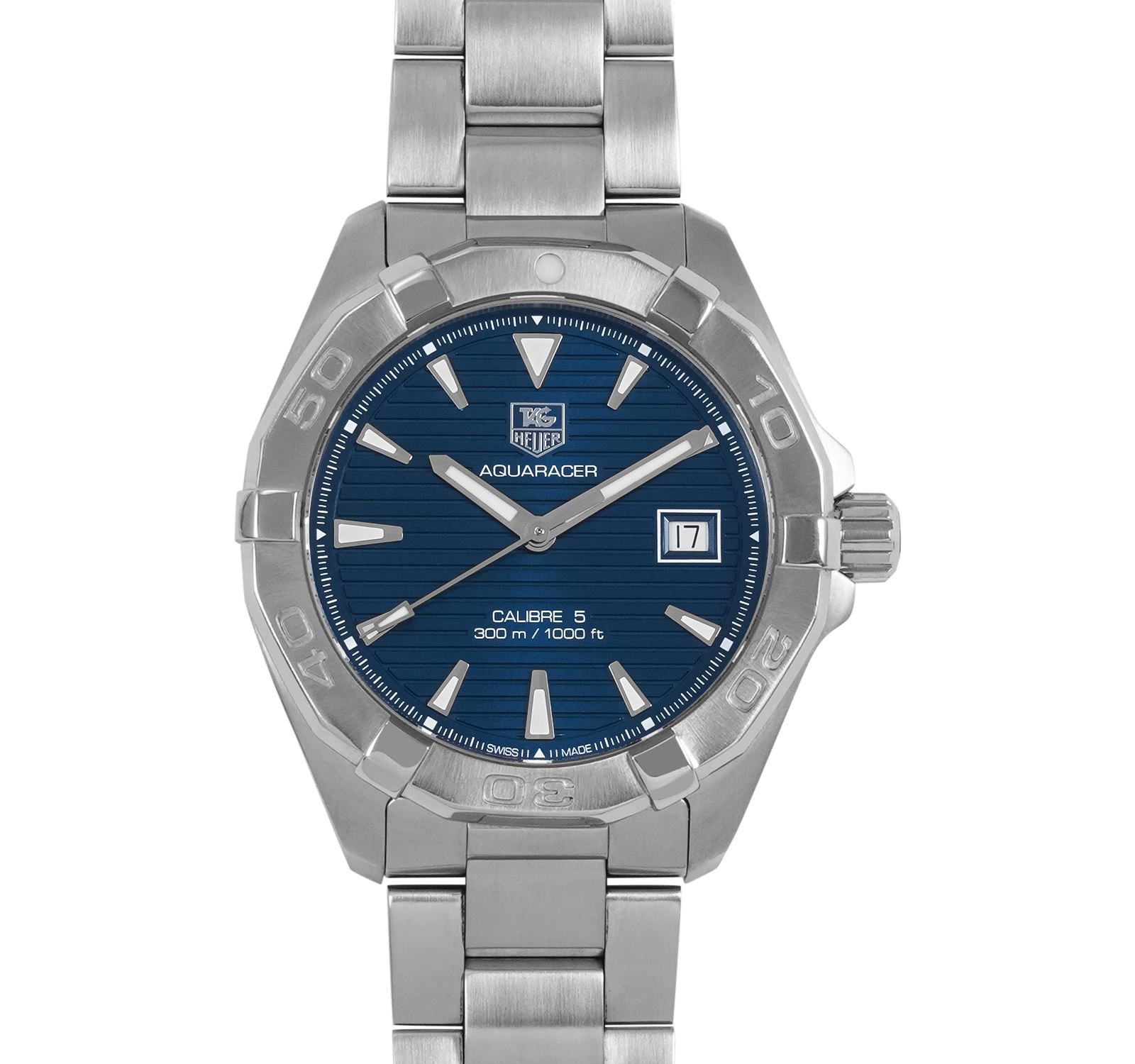 Pre-Owned TAG Heuer Aquaracer Men Watch in Blue Colour Dial