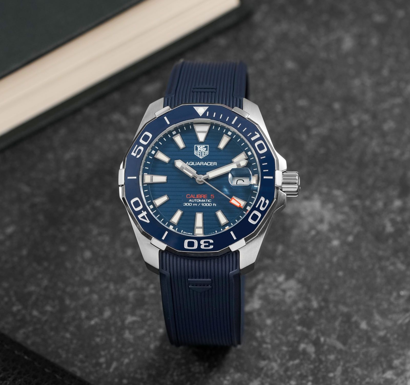 Pre-Owned TAG Heuer Aquaracer Men Watch in Blue Colour Dial