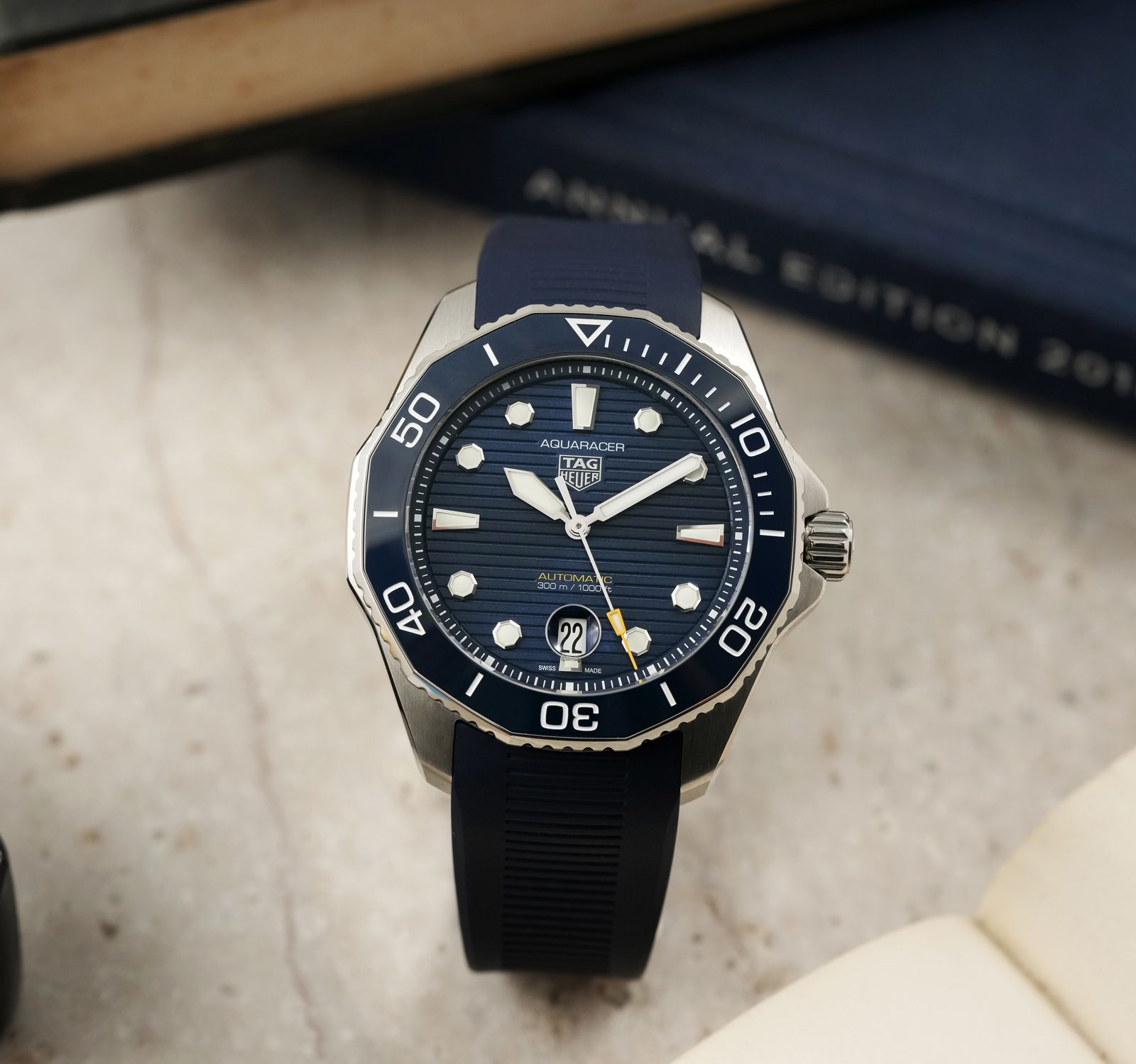 Pre-Owned TAG Heuer Aquaracer Men Watch in Blue Colour Dial