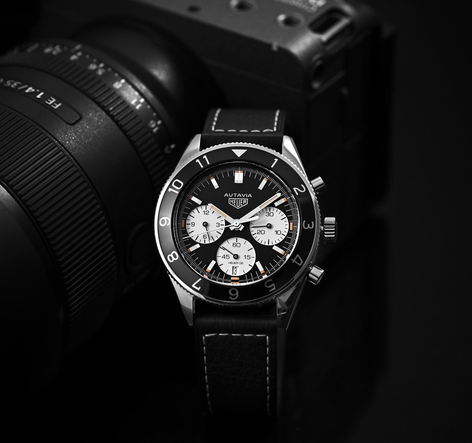 Pre-Owned TAG Heuer Autavia Men Watch in Black Colour Dial