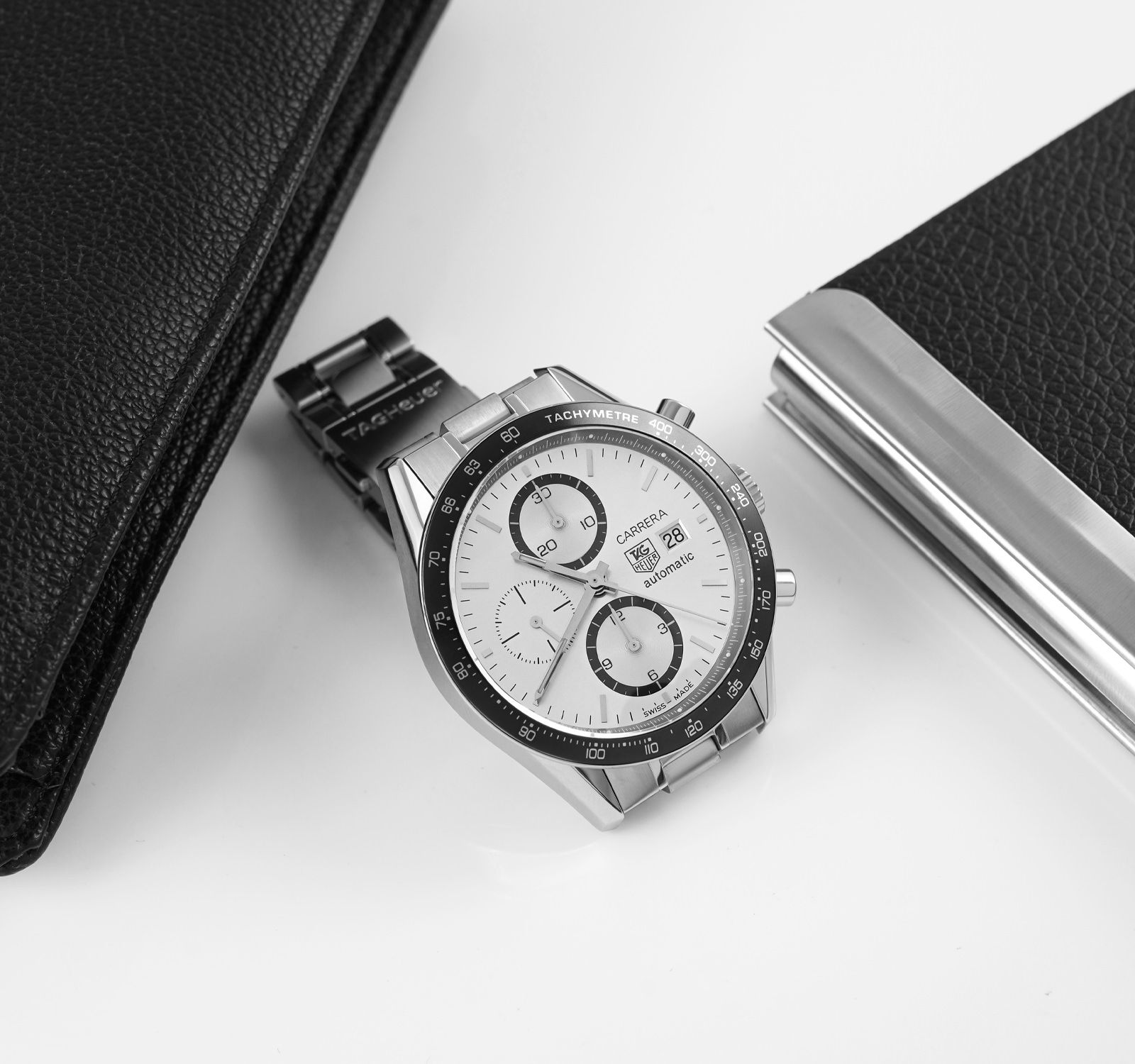 Pre-Owned TAG Heuer Carrera Men Watch in Silver Colour Dial