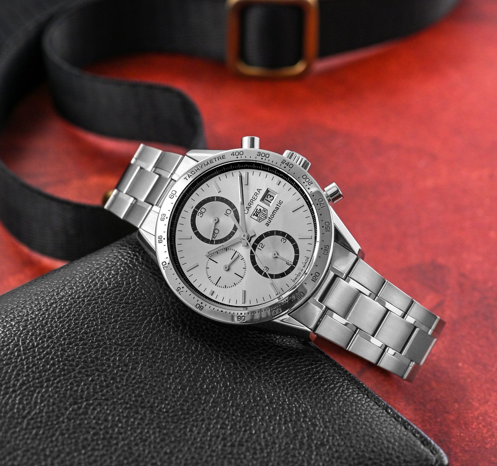 Pre Owned TAG Heuer Carrera Men Watch in Silver Colour Dial