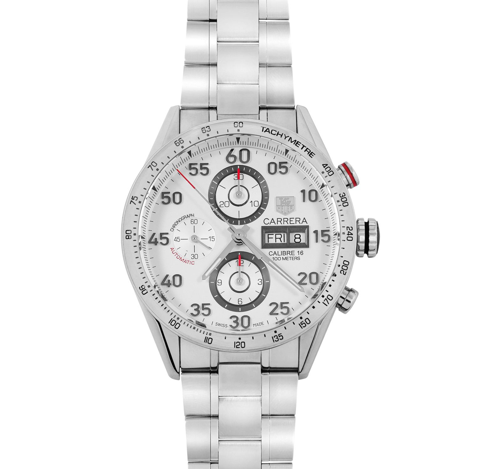 Pre-Owned TAG Heuer Carrera Men Watch in Silver Colour Dial