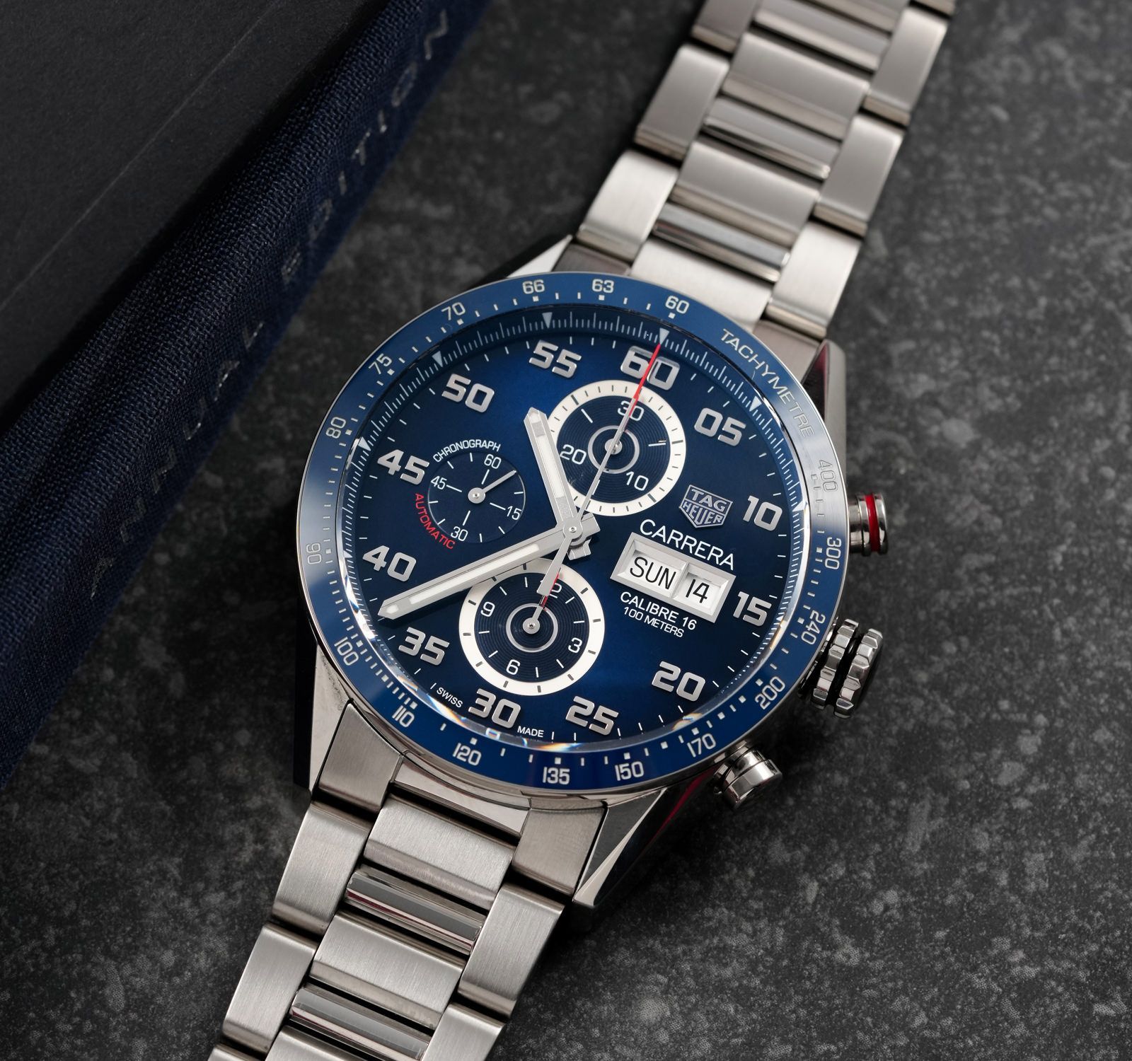 Buy TAG Heuer Carrera CV2A1V.BA0738 Men Watch in Blue Dial
