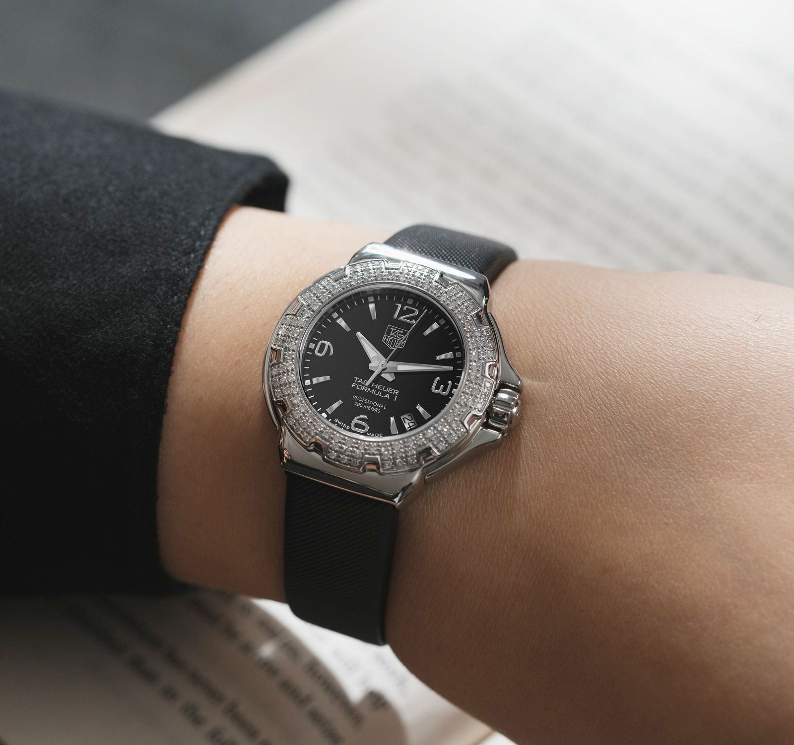 Pre-Owned TAG Heuer Formula 1 Women Watch in Black Colour Dial