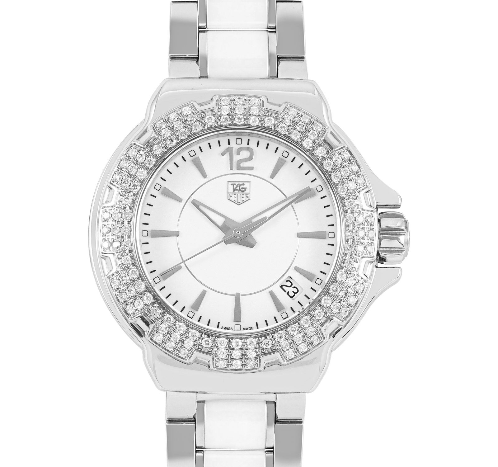 Pre-Owned TAG Heuer Formula Women Watch in White Colour Dial