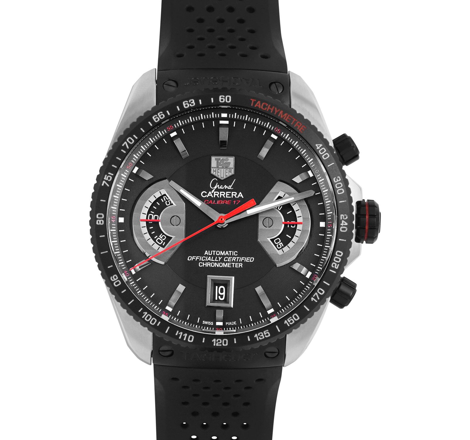 Tag Heuer Grand Carrera Calibre 17 Rubber Strap Pre-Owned TAG