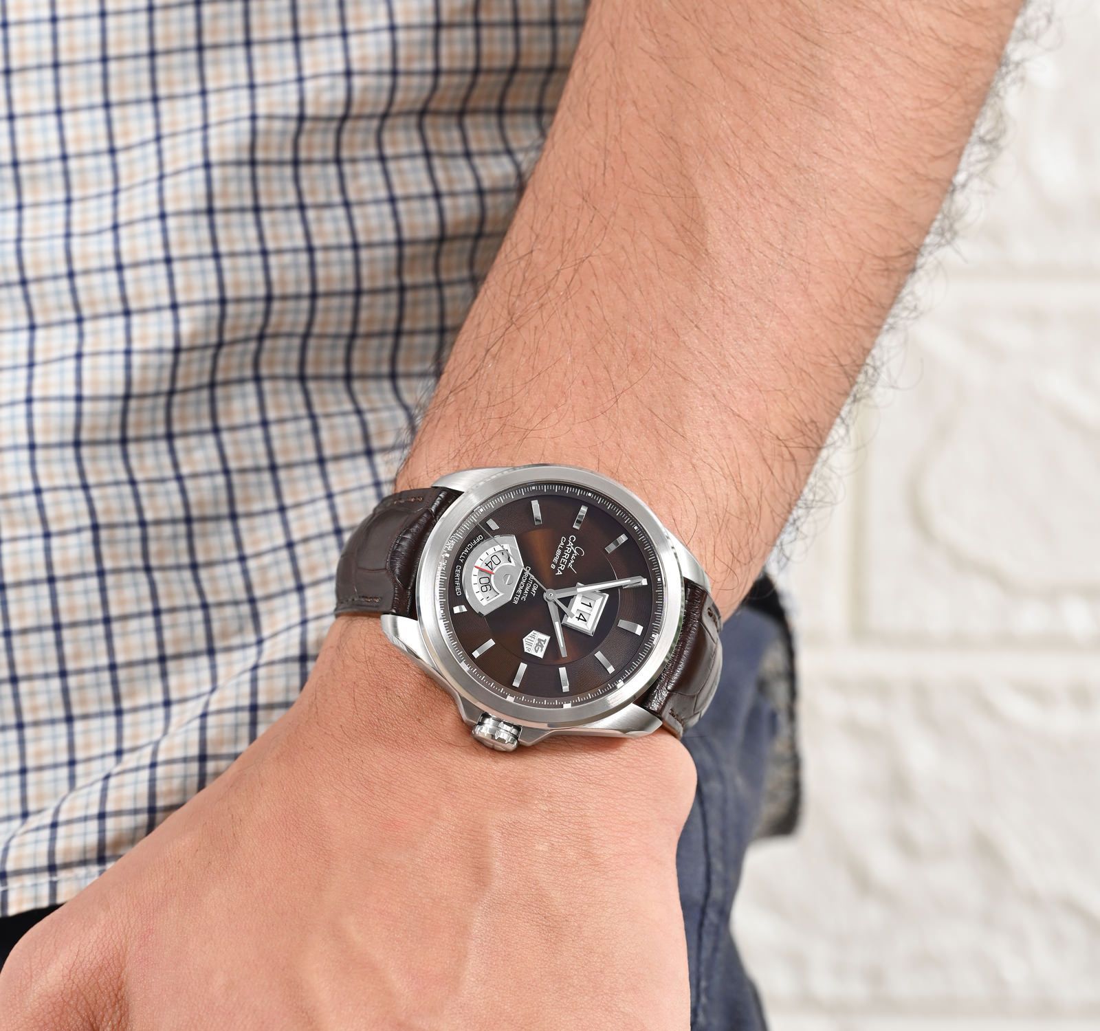 Buy TAG Heuer Grand Carrera WAV5113.FC6231 Men Watch in Brown Dial