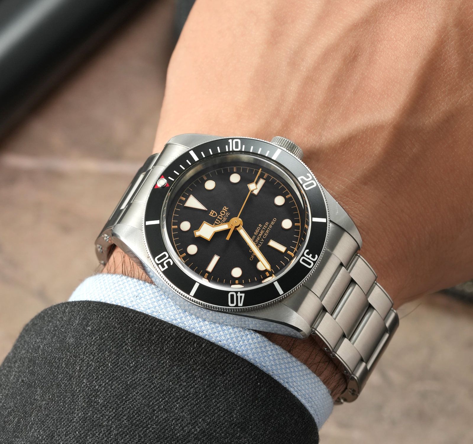 Pre-Owned Tudor Black Bay Men Watch in Black Colour Dial
