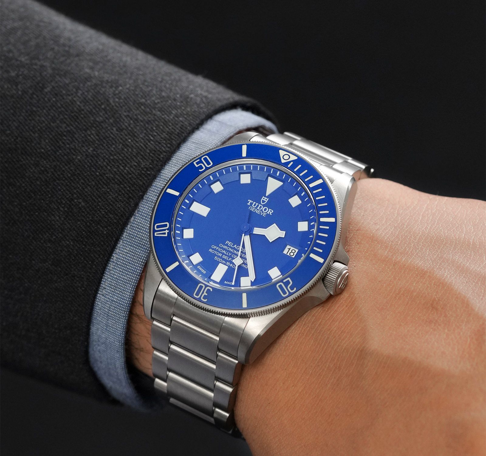 Pre-Owned Tudor Pelagos Men Watch in Blue Colour Dial